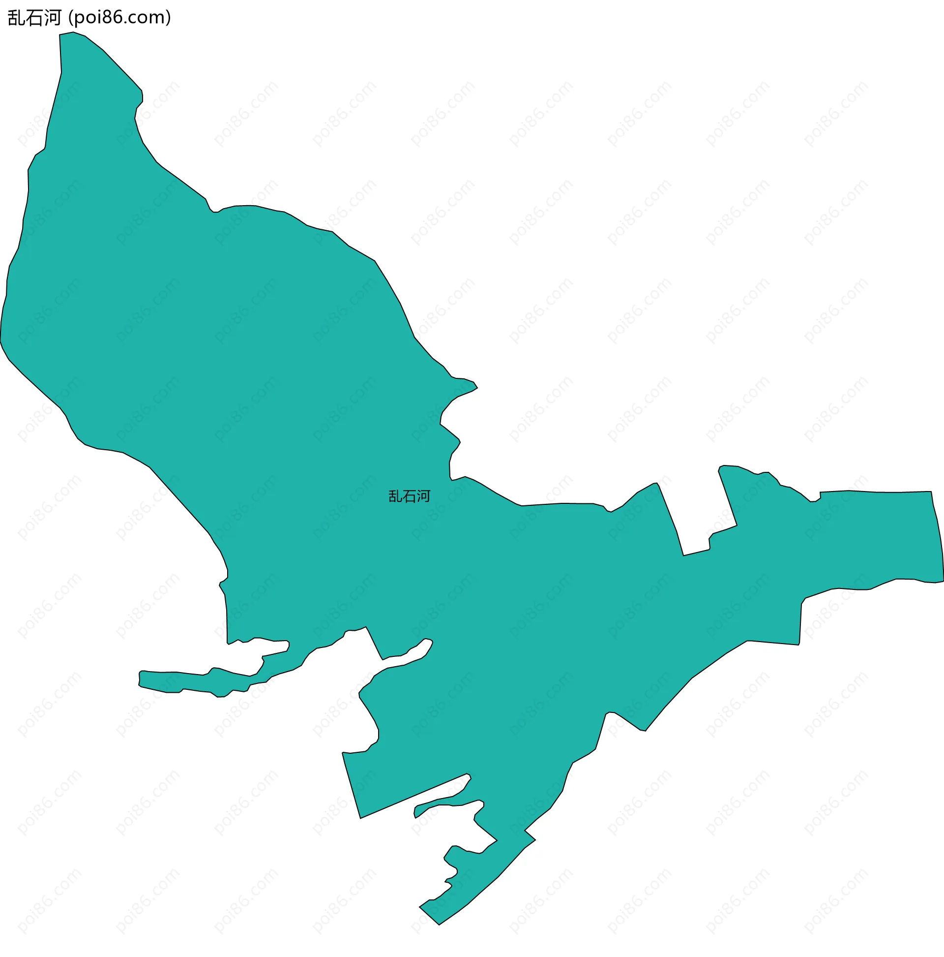 乱石河边界地图