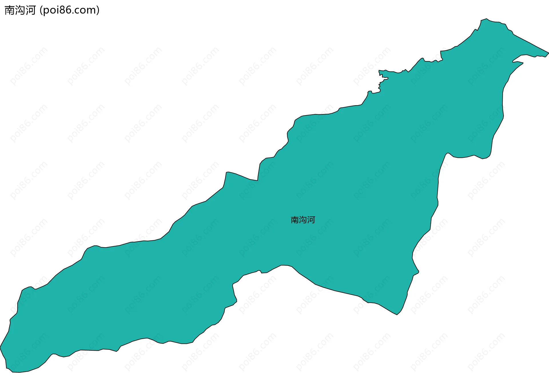 南沟河边界地图