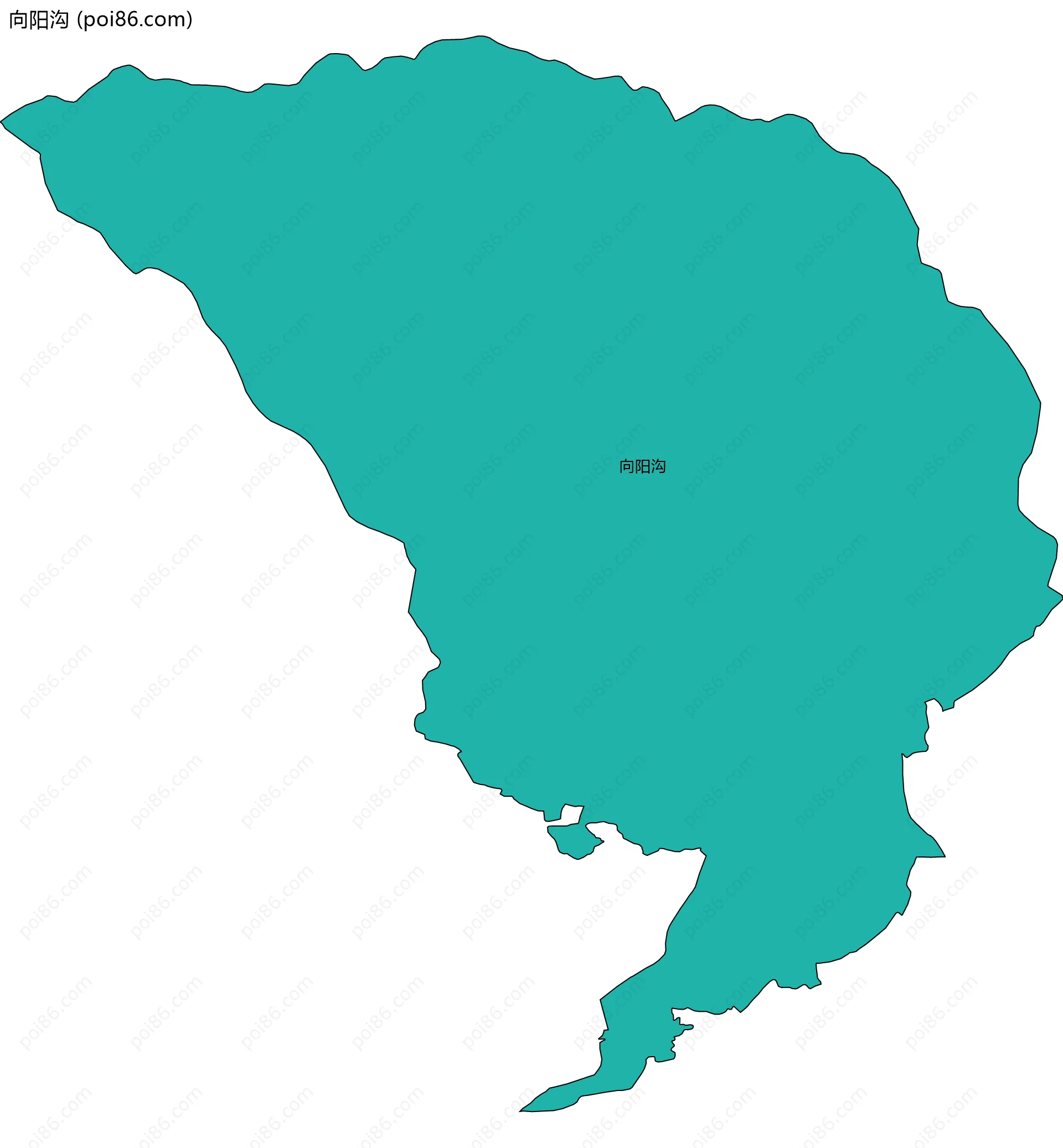 向阳沟边界地图