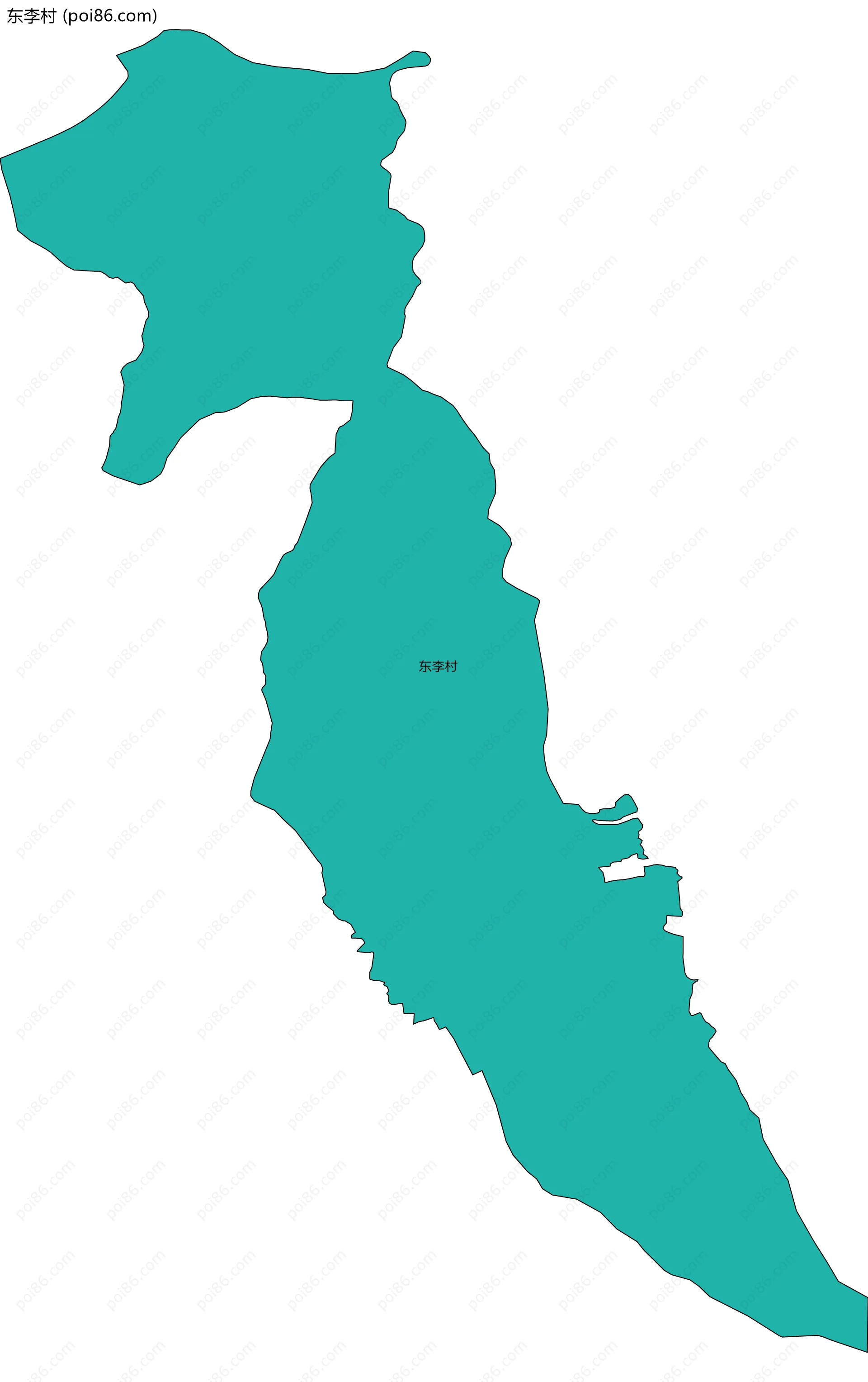 东李村边界地图