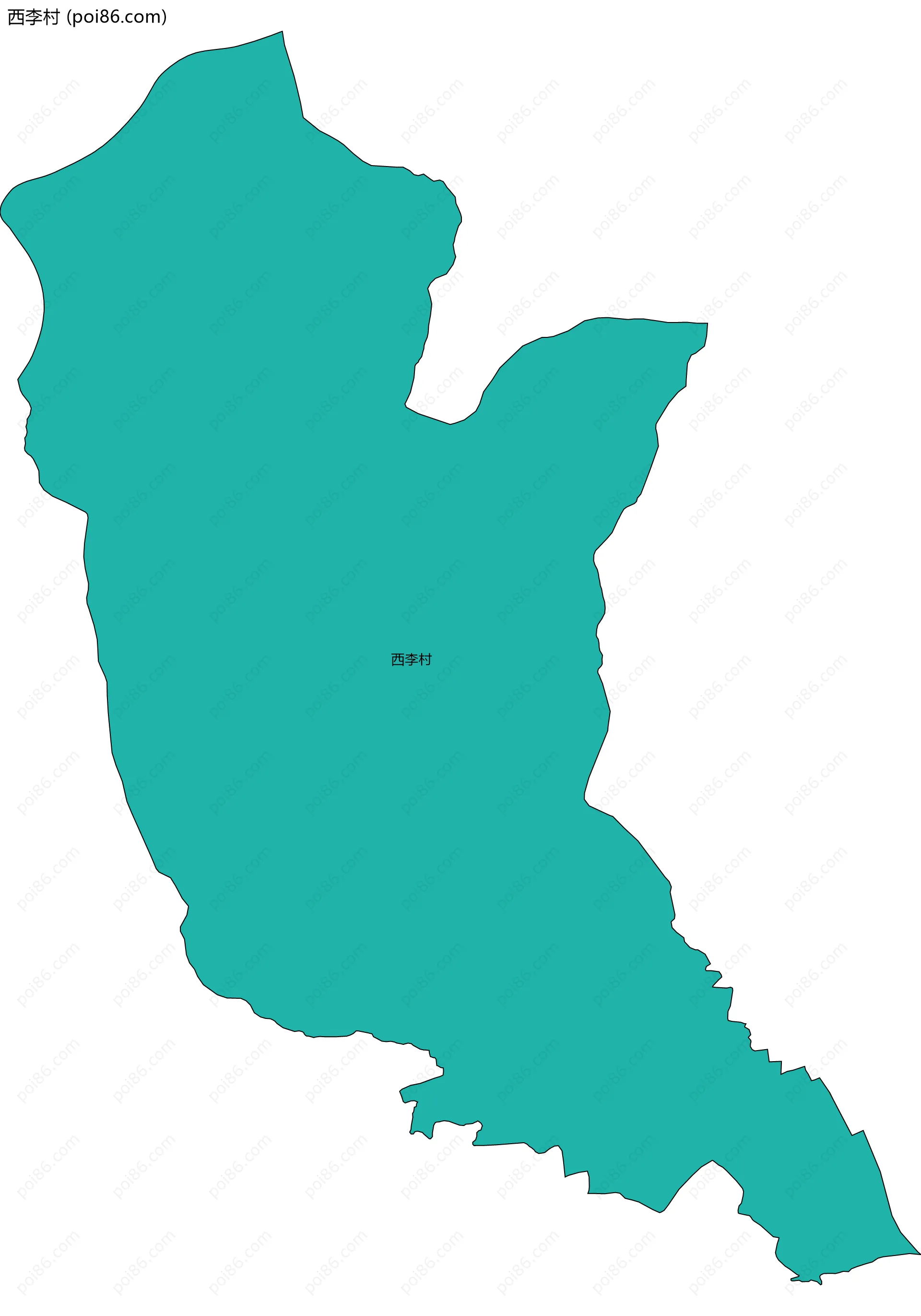 西李村边界地图