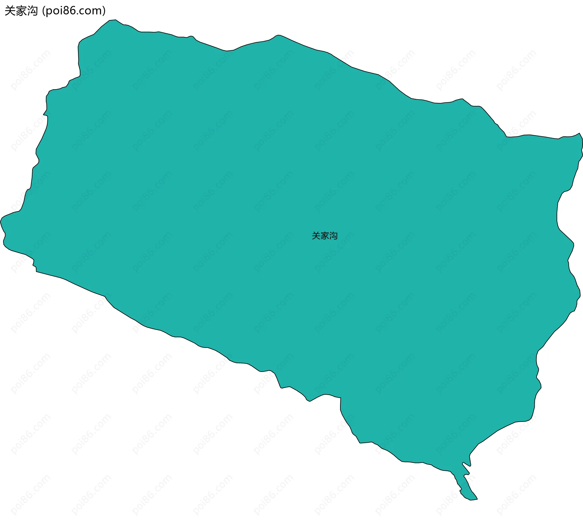 关家沟边界地图