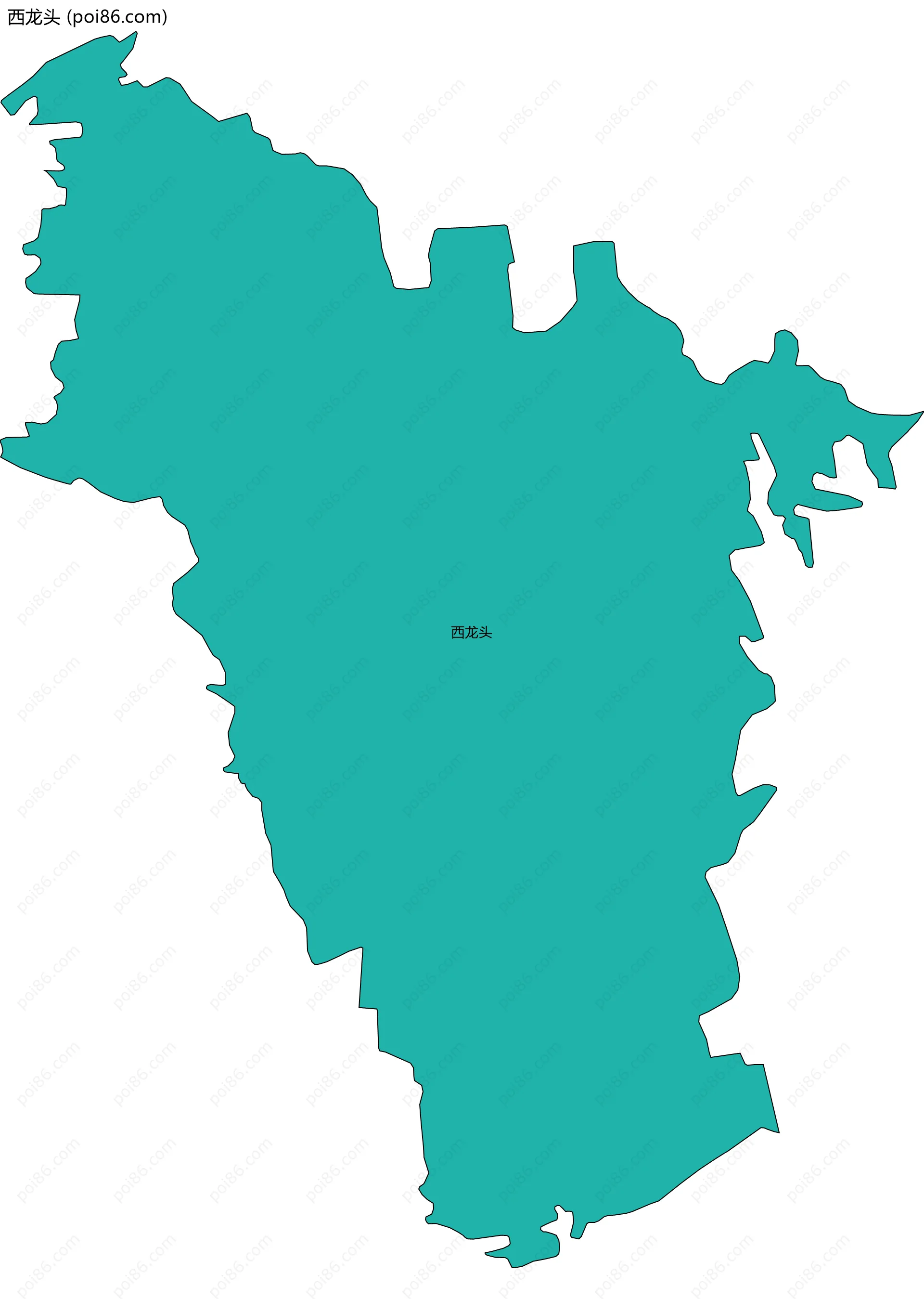 西龙头边界地图