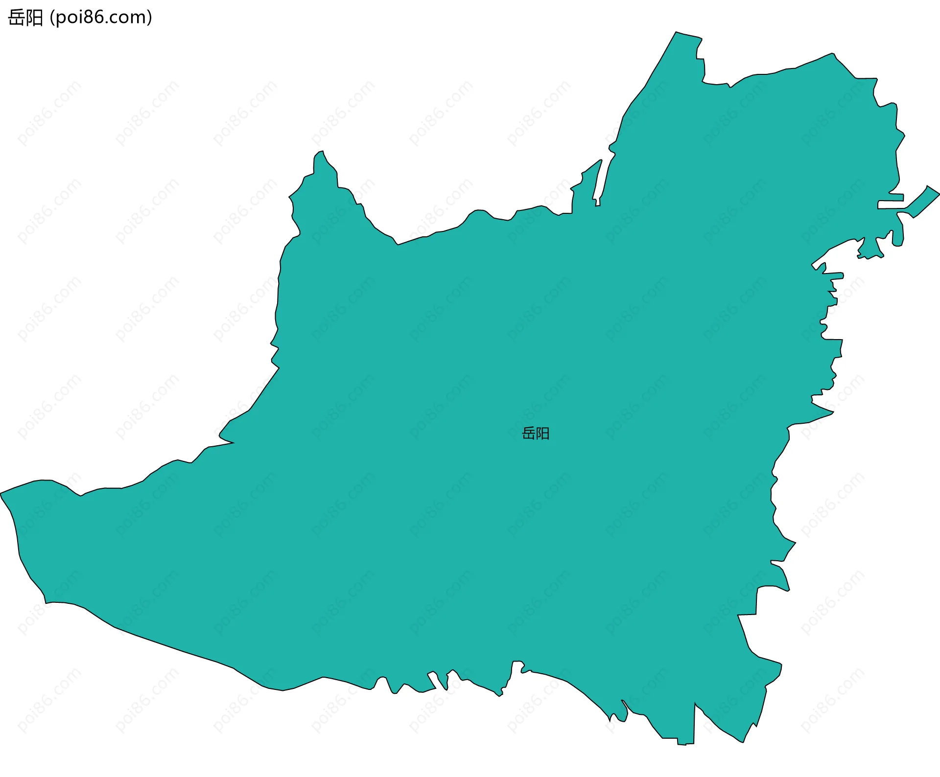 岳阳边界地图