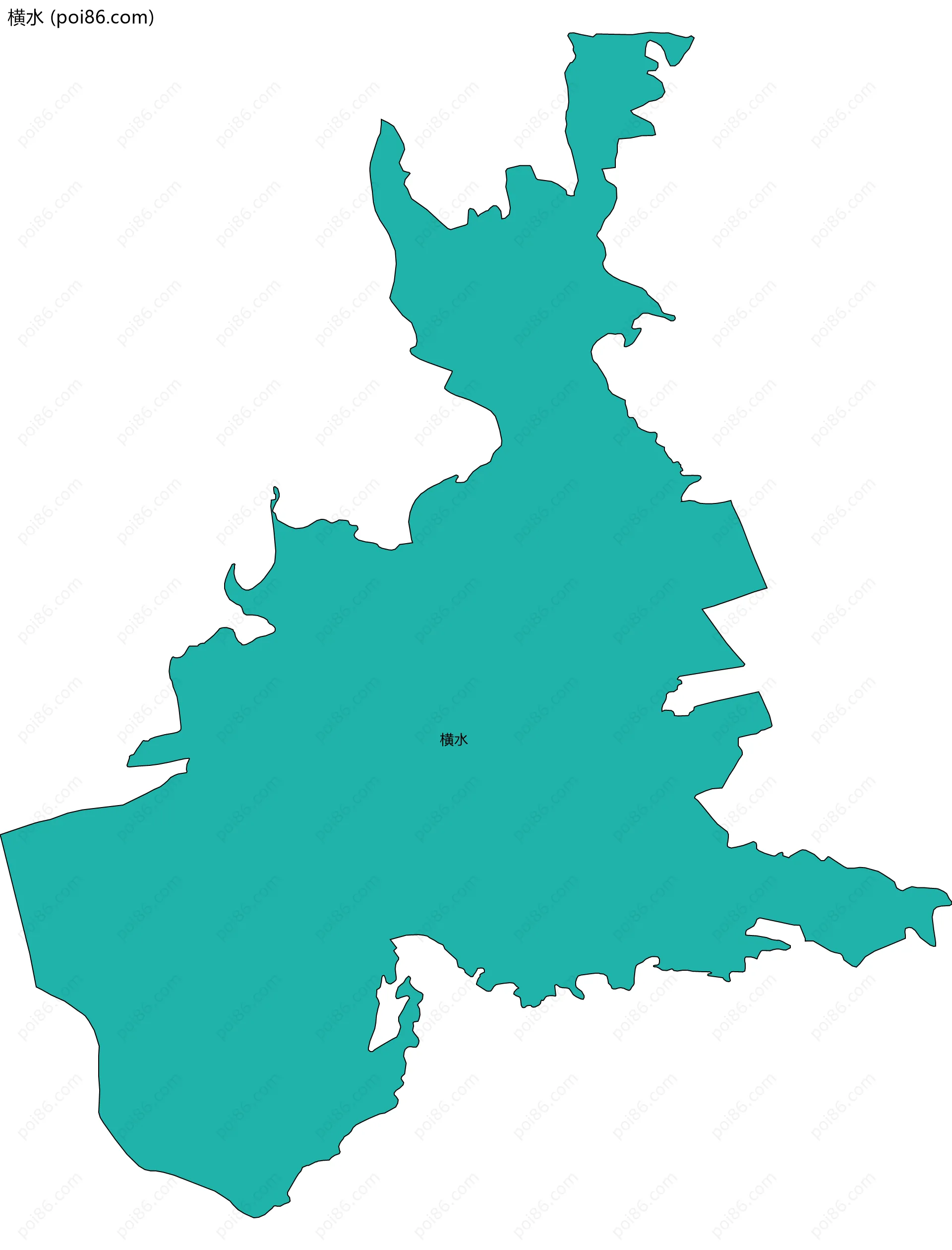 横水边界地图