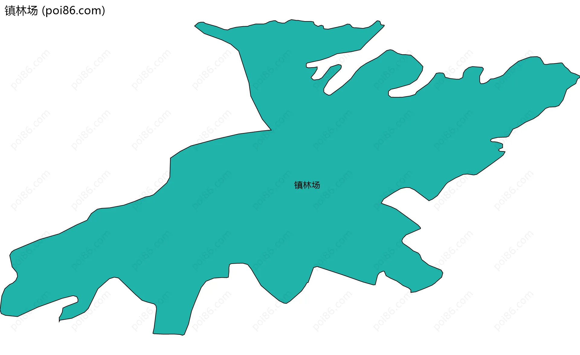 镇林场边界地图