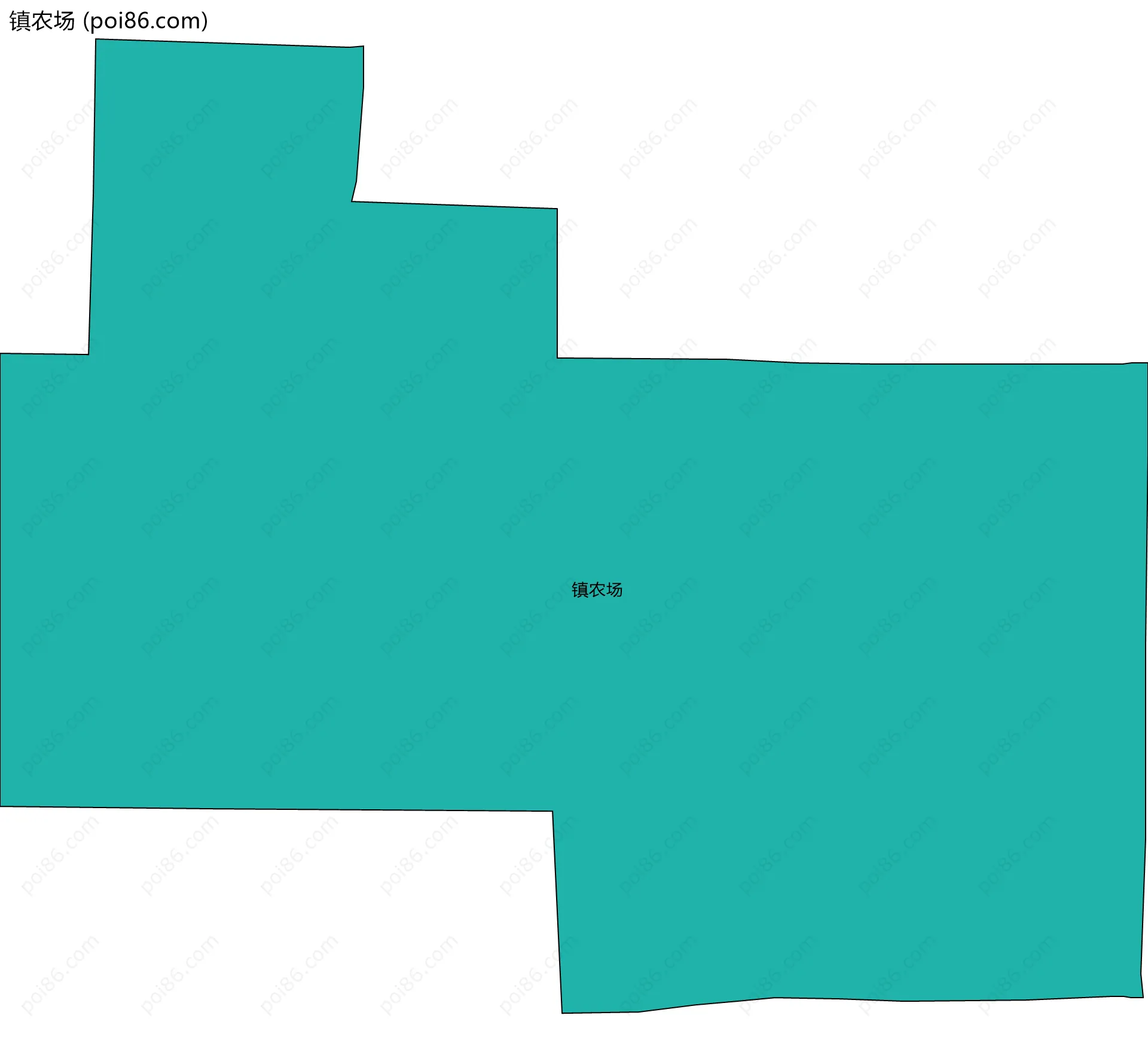 镇农场边界地图