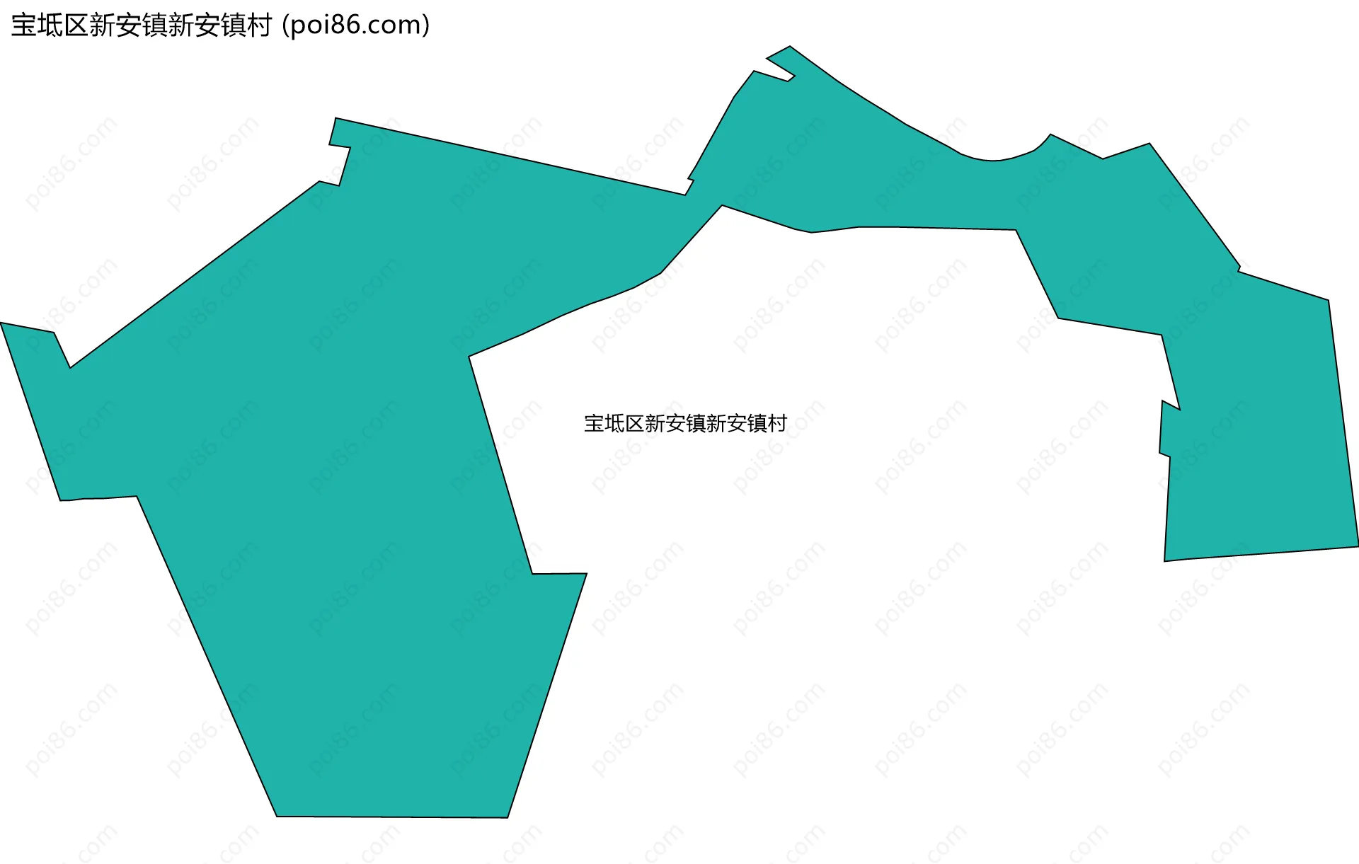 宝坻区新安镇新安镇村边界地图