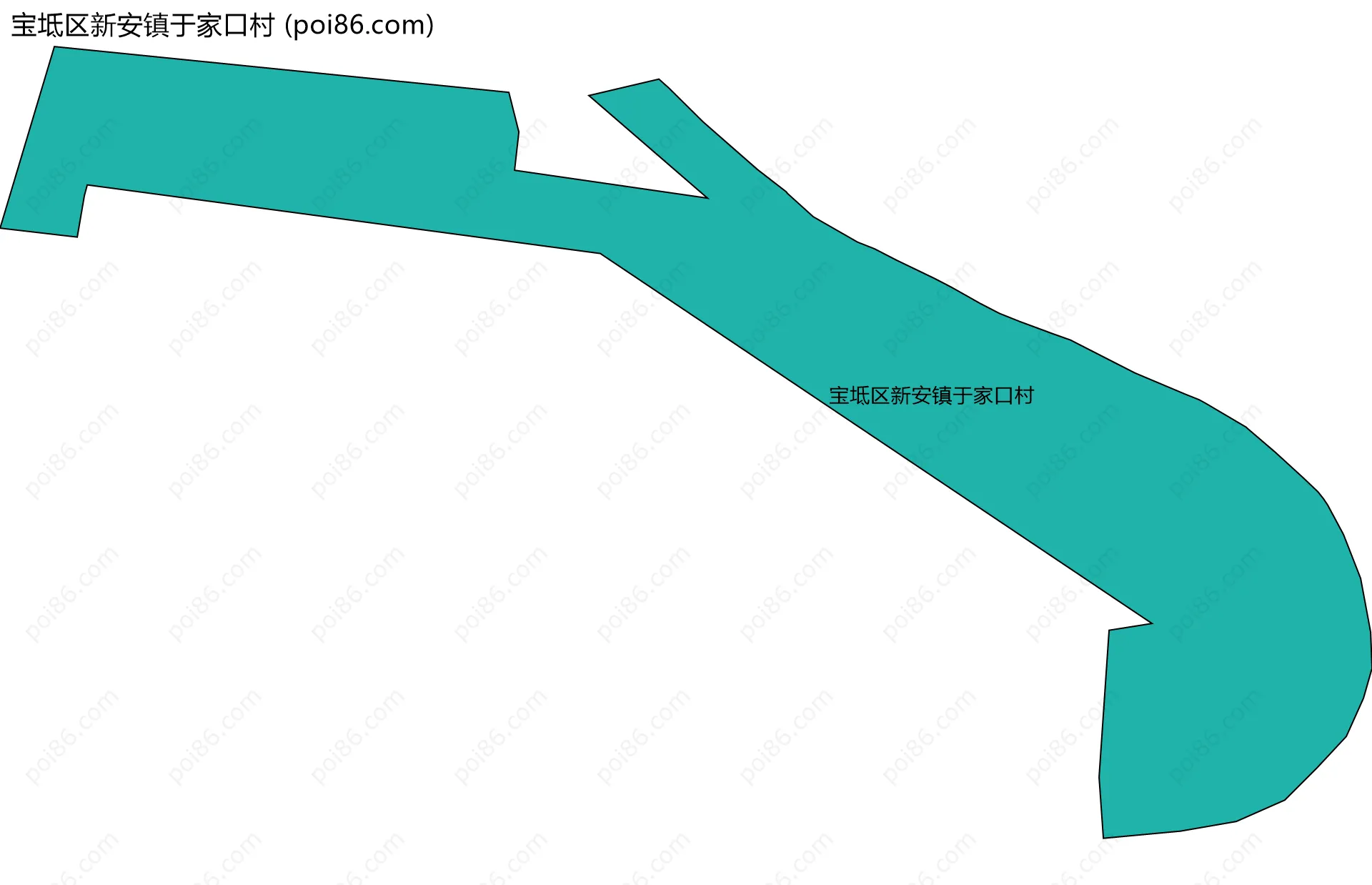 宝坻区新安镇于家口村边界地图