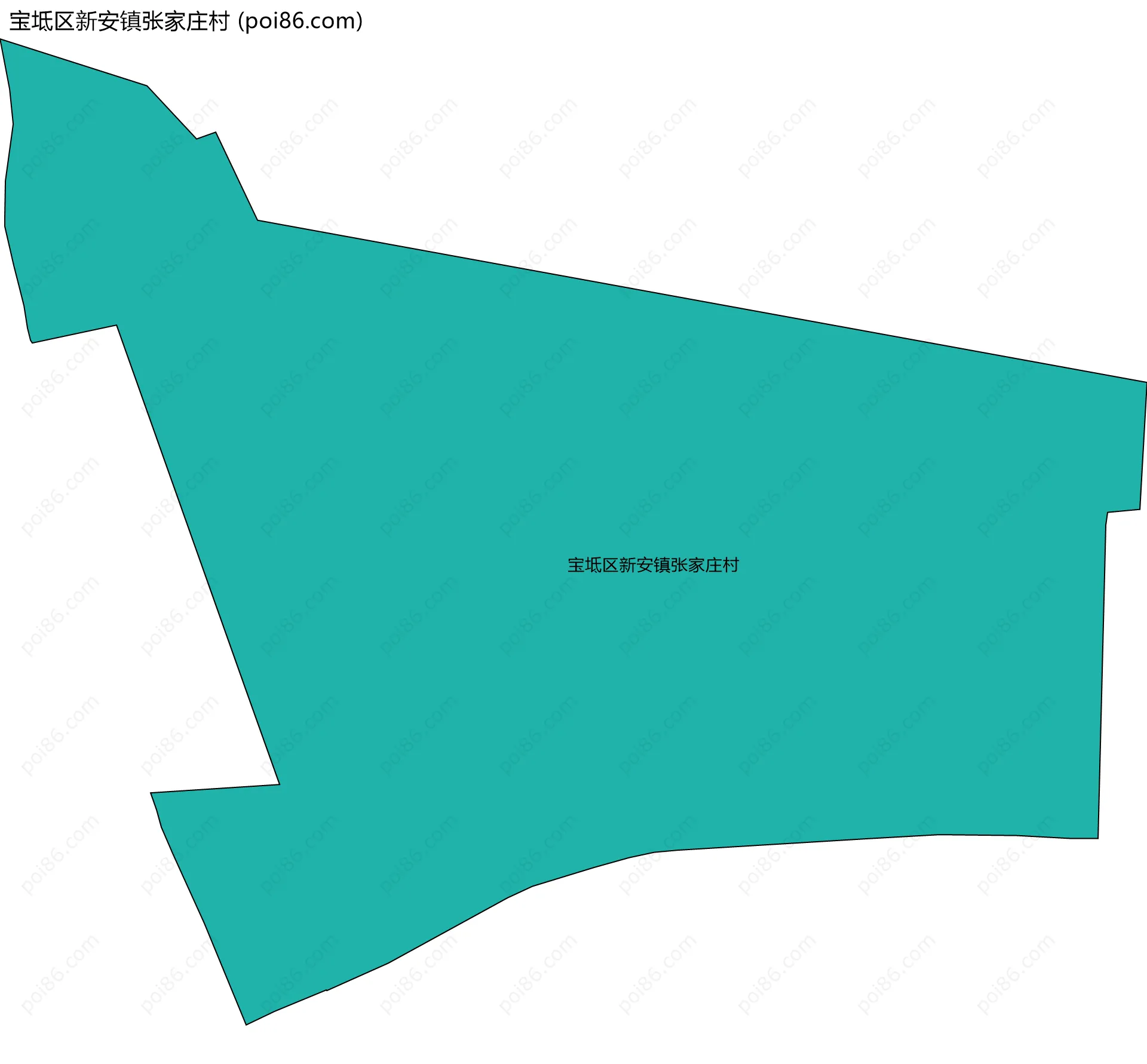 宝坻区新安镇张家庄村边界地图