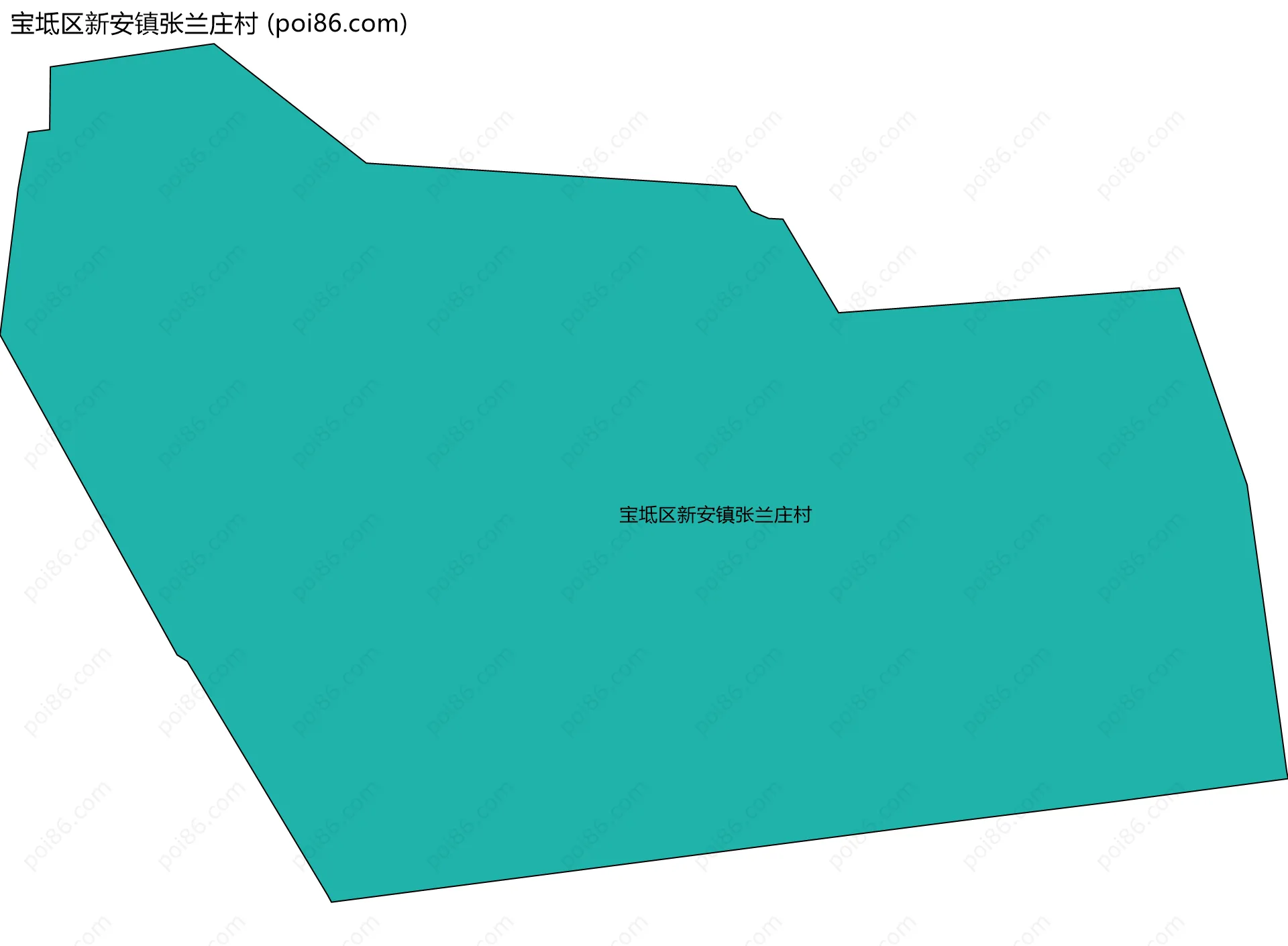 宝坻区新安镇张兰庄村边界地图