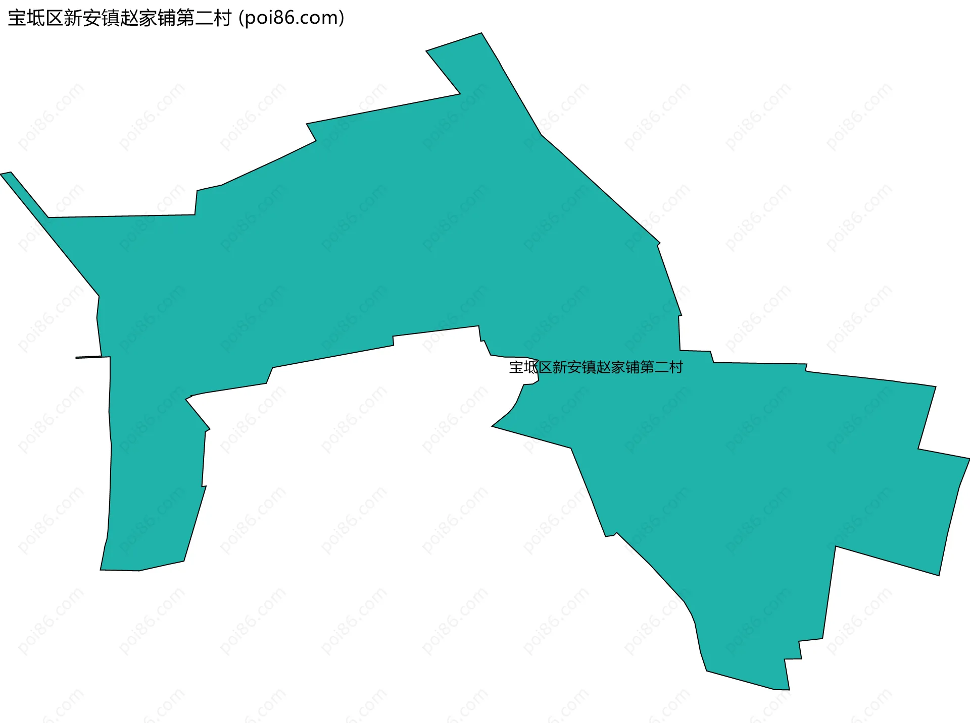 宝坻区新安镇赵家铺第二村边界地图