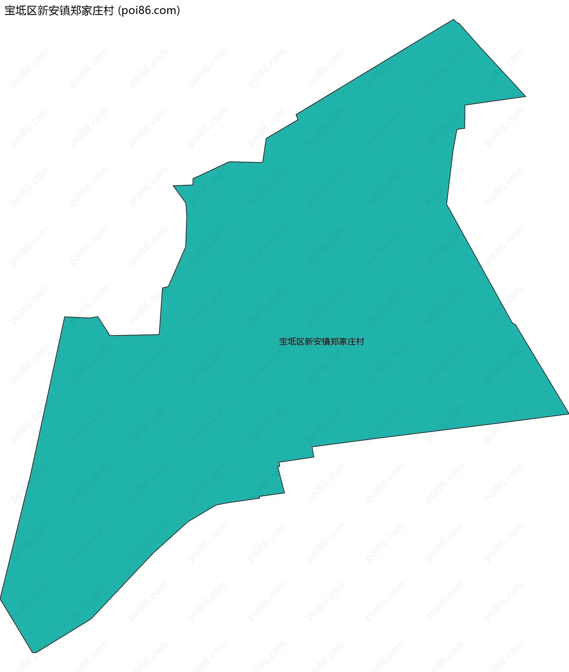 宝坻区新安镇郑家庄村边界地图
