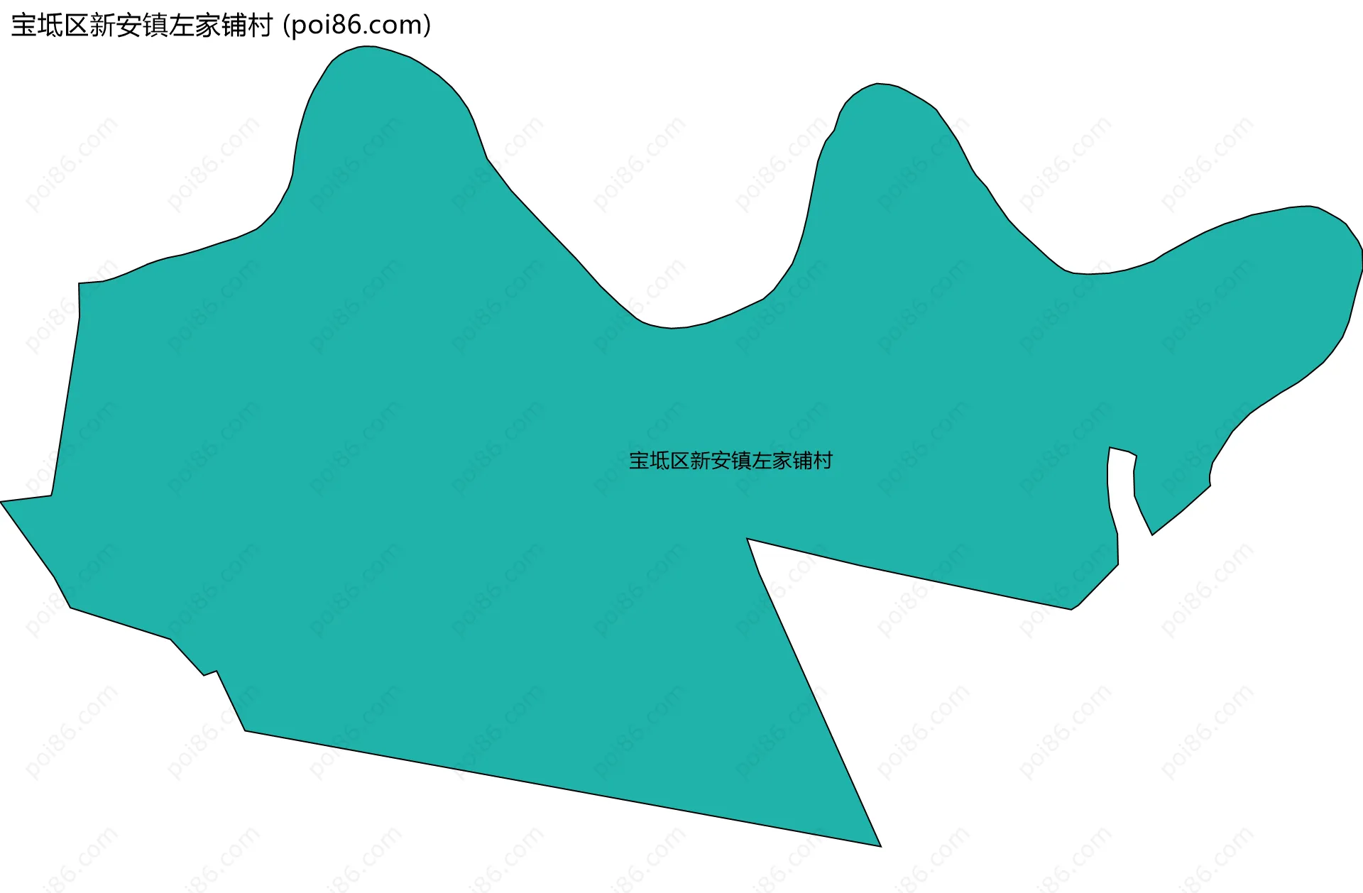 宝坻区新安镇左家铺村边界地图