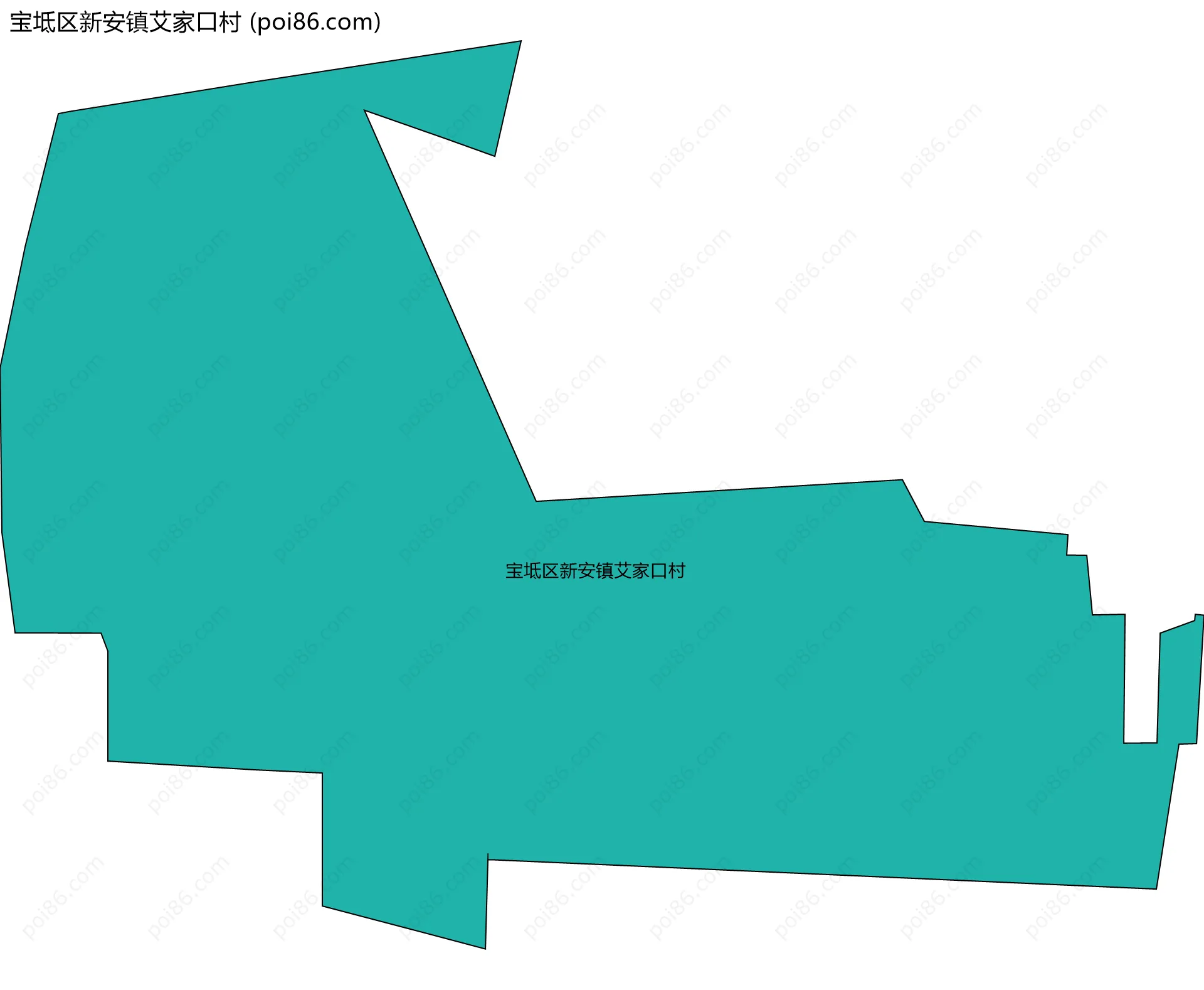 宝坻区新安镇艾家口村边界地图
