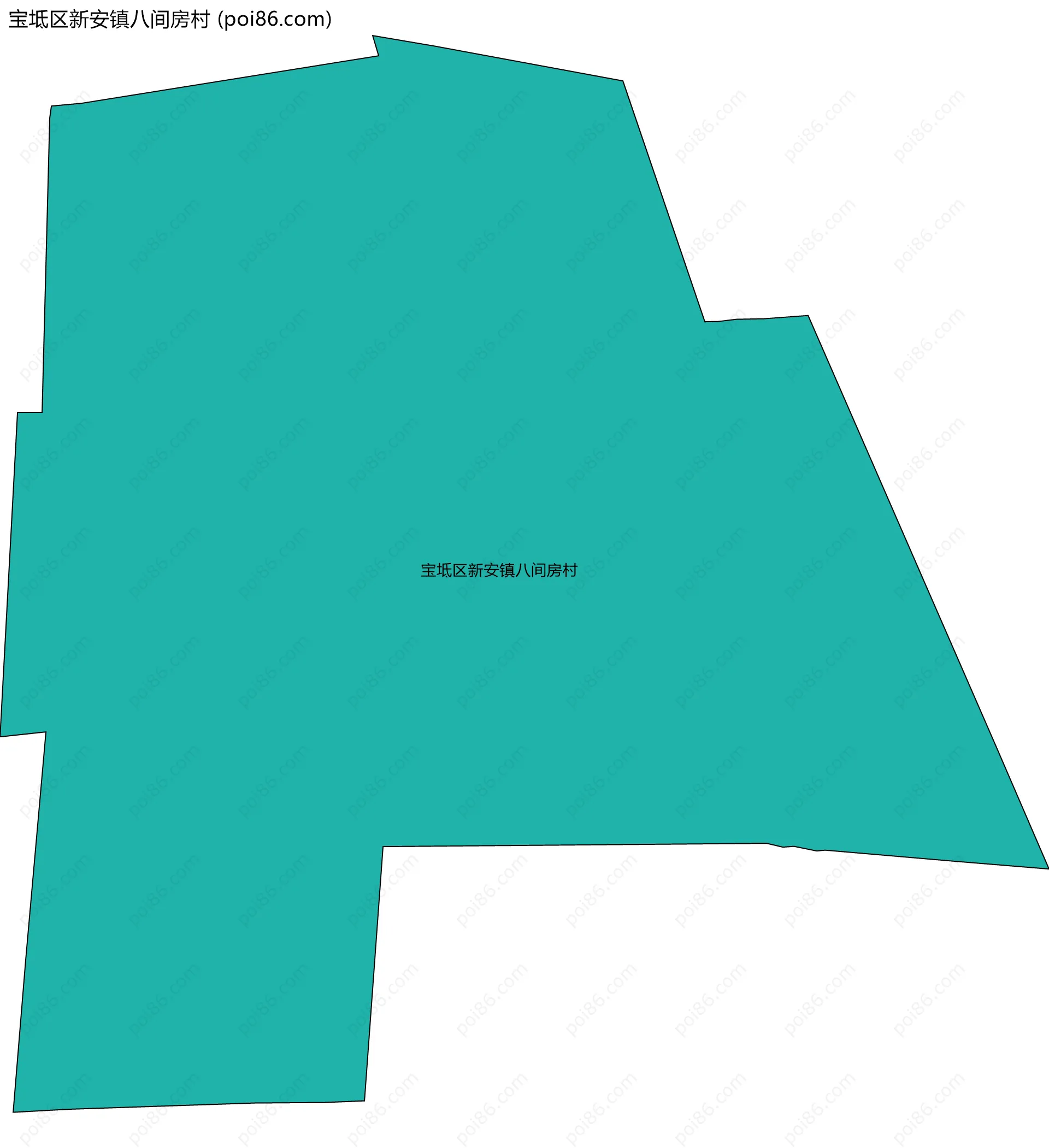 宝坻区新安镇八间房村边界地图