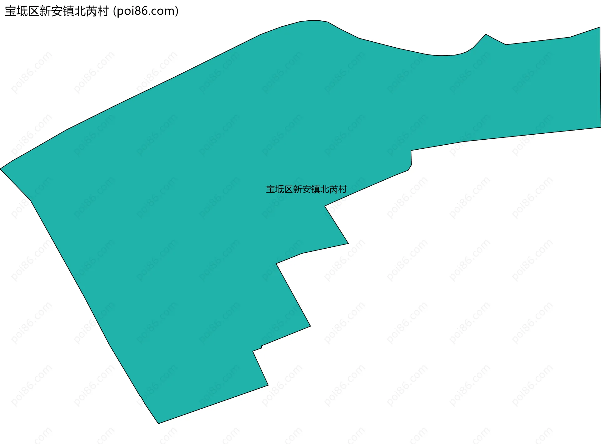 宝坻区新安镇北芮村边界地图