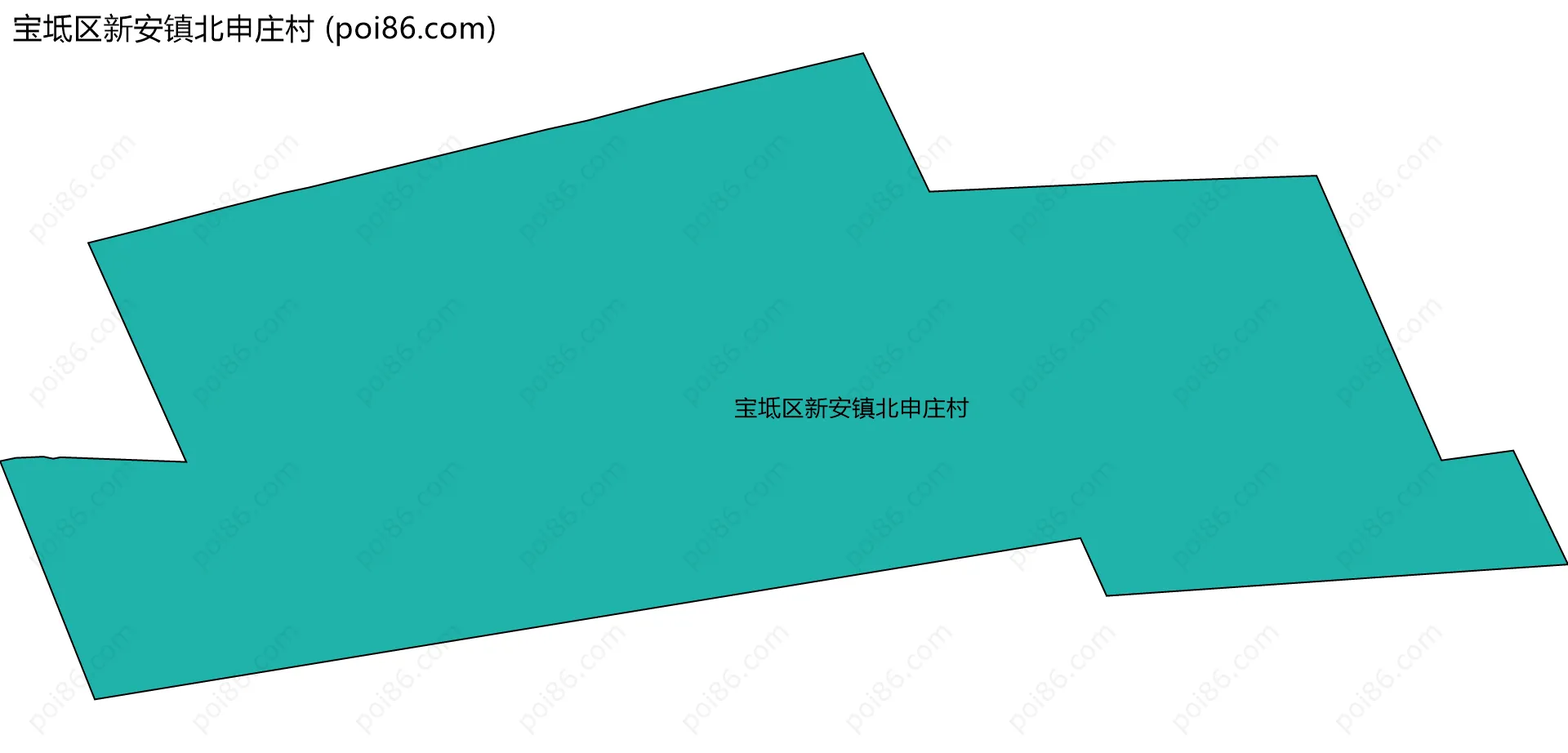宝坻区新安镇北申庄村边界地图