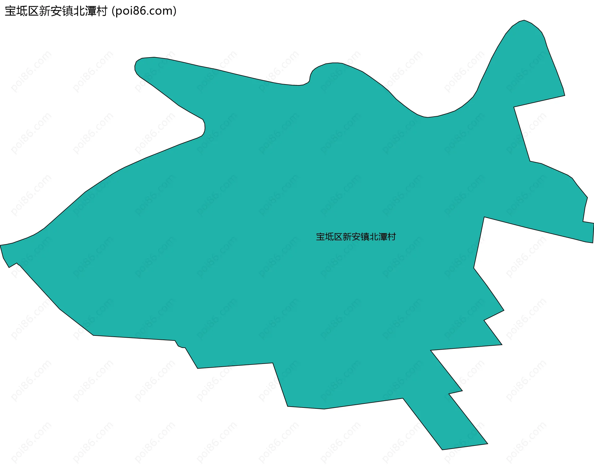 宝坻区新安镇北潭村边界地图