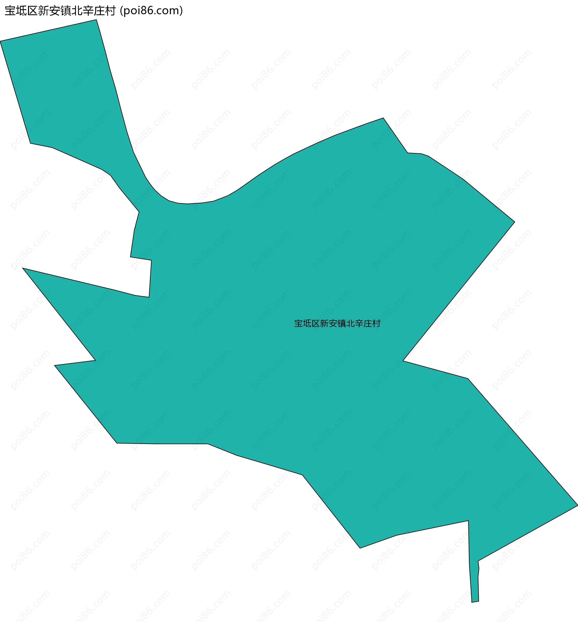 宝坻区新安镇北辛庄村边界地图