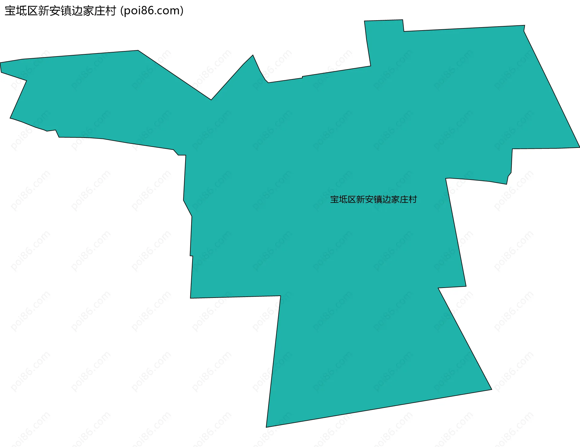 宝坻区新安镇边家庄村边界地图