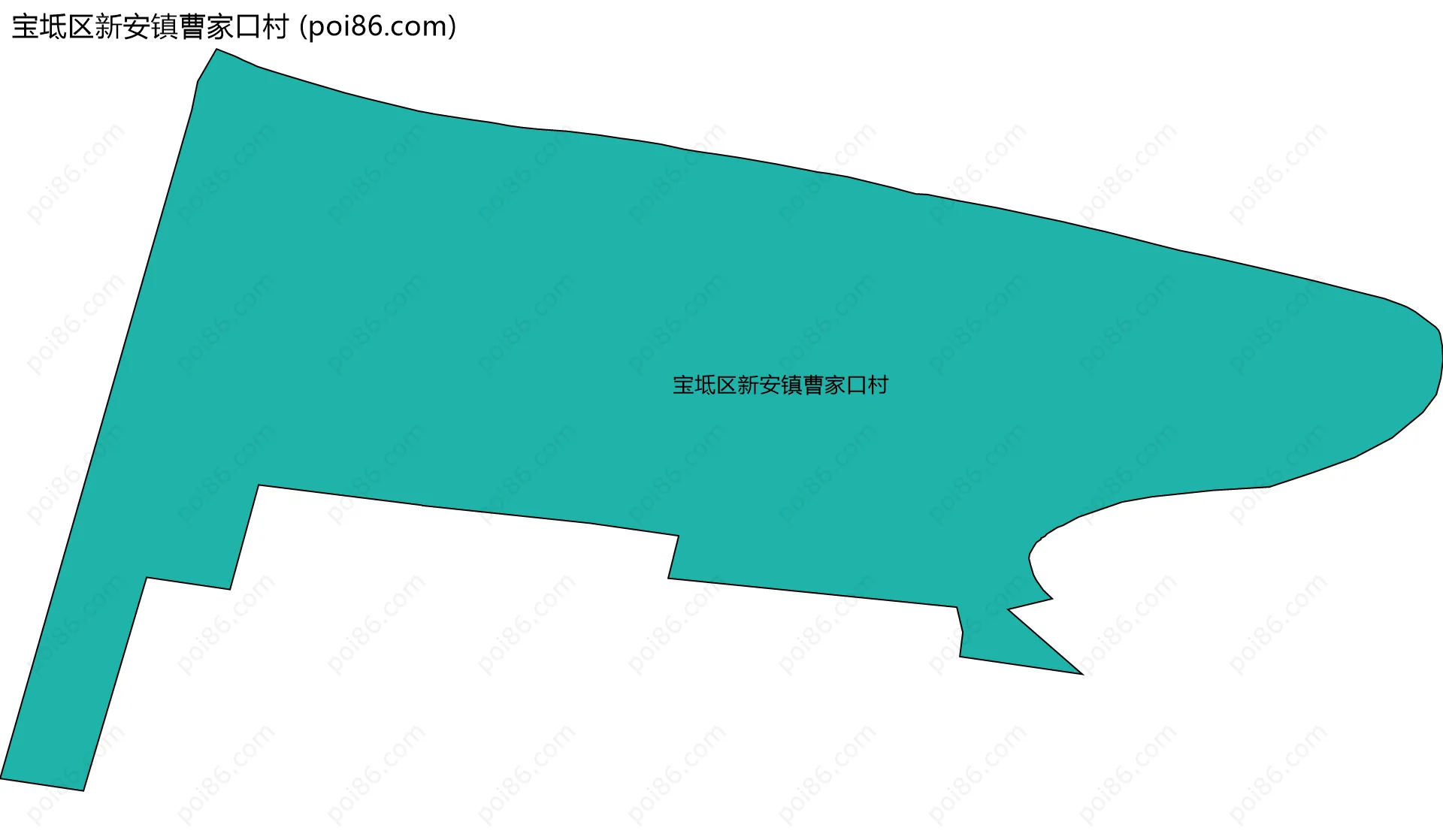 宝坻区新安镇曹家口村边界地图