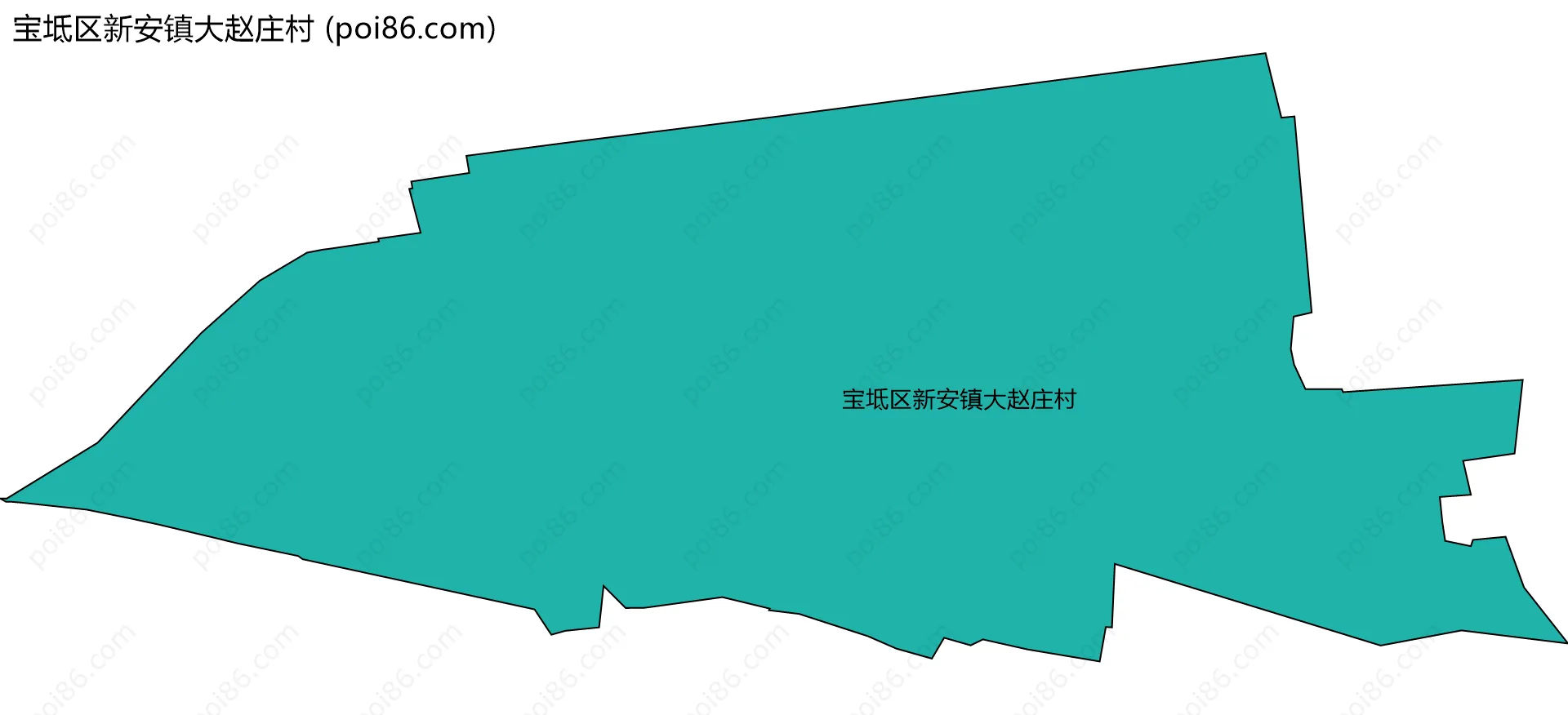 宝坻区新安镇大赵庄村边界地图