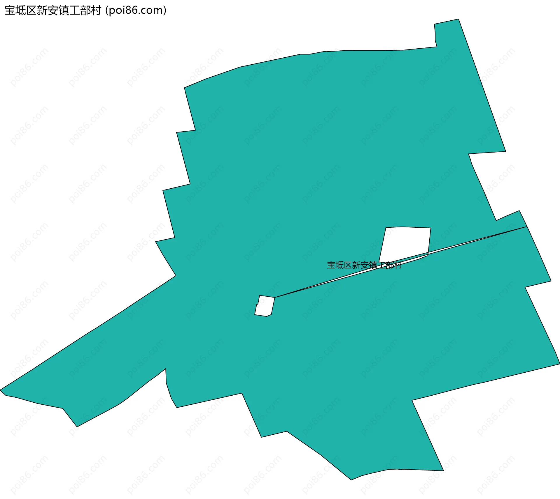宝坻区新安镇工部村边界地图