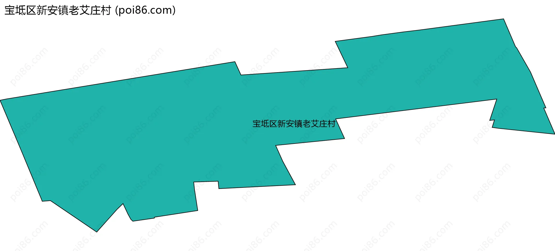 宝坻区新安镇老艾庄村边界地图