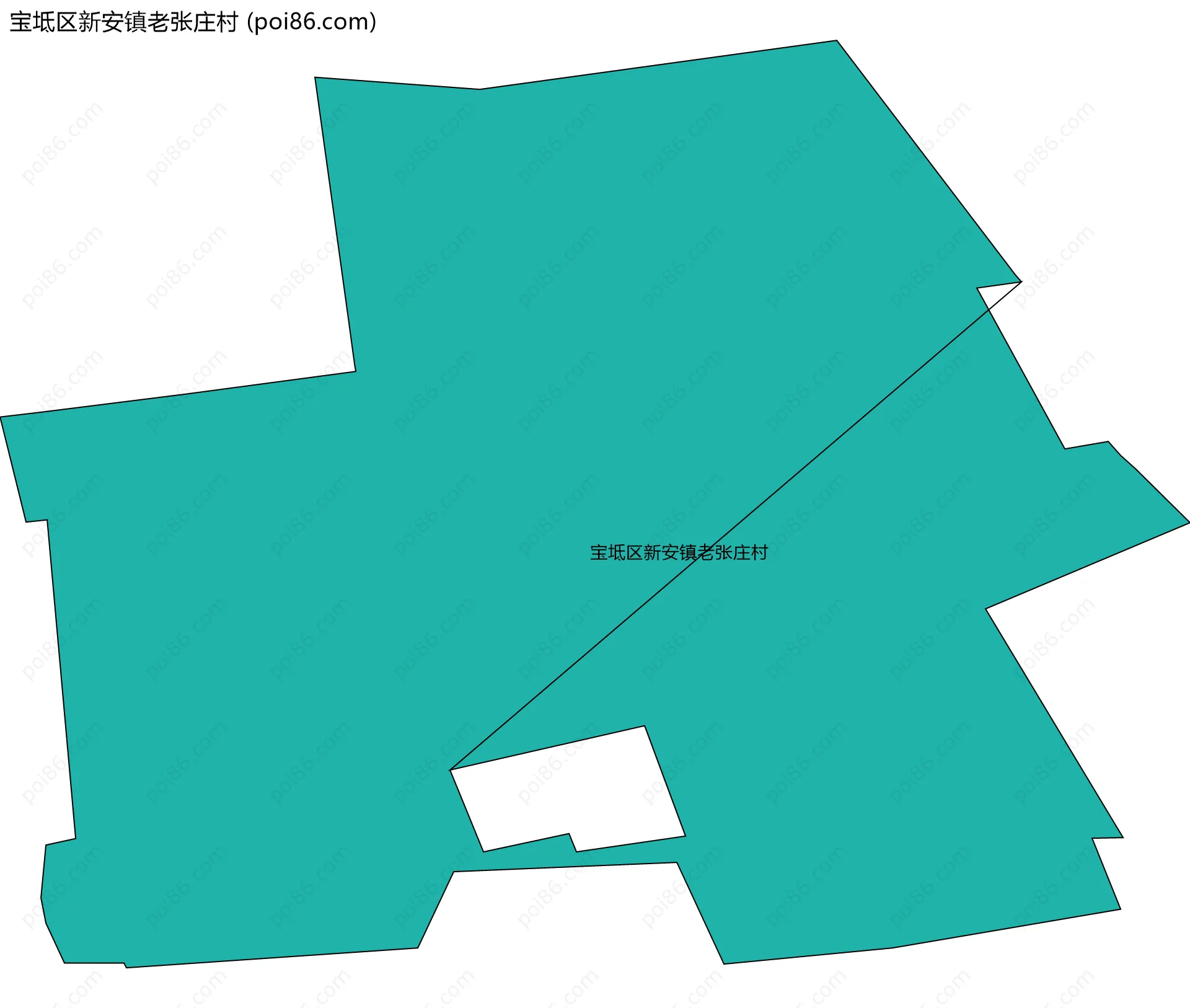 宝坻区新安镇老张庄村边界地图