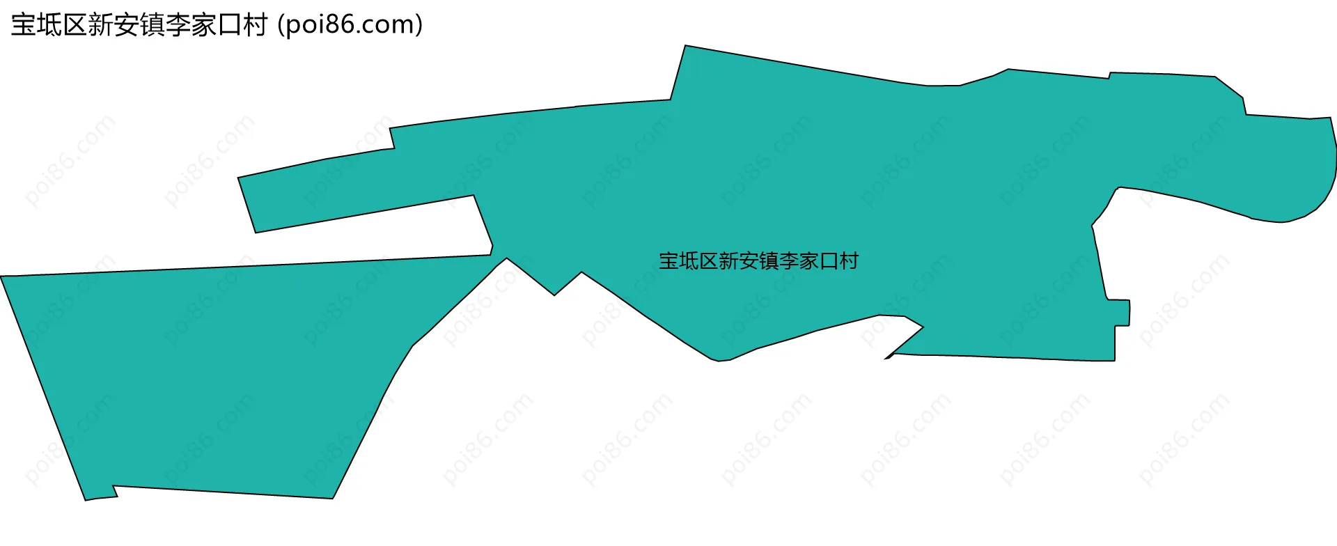 宝坻区新安镇李家口村边界地图