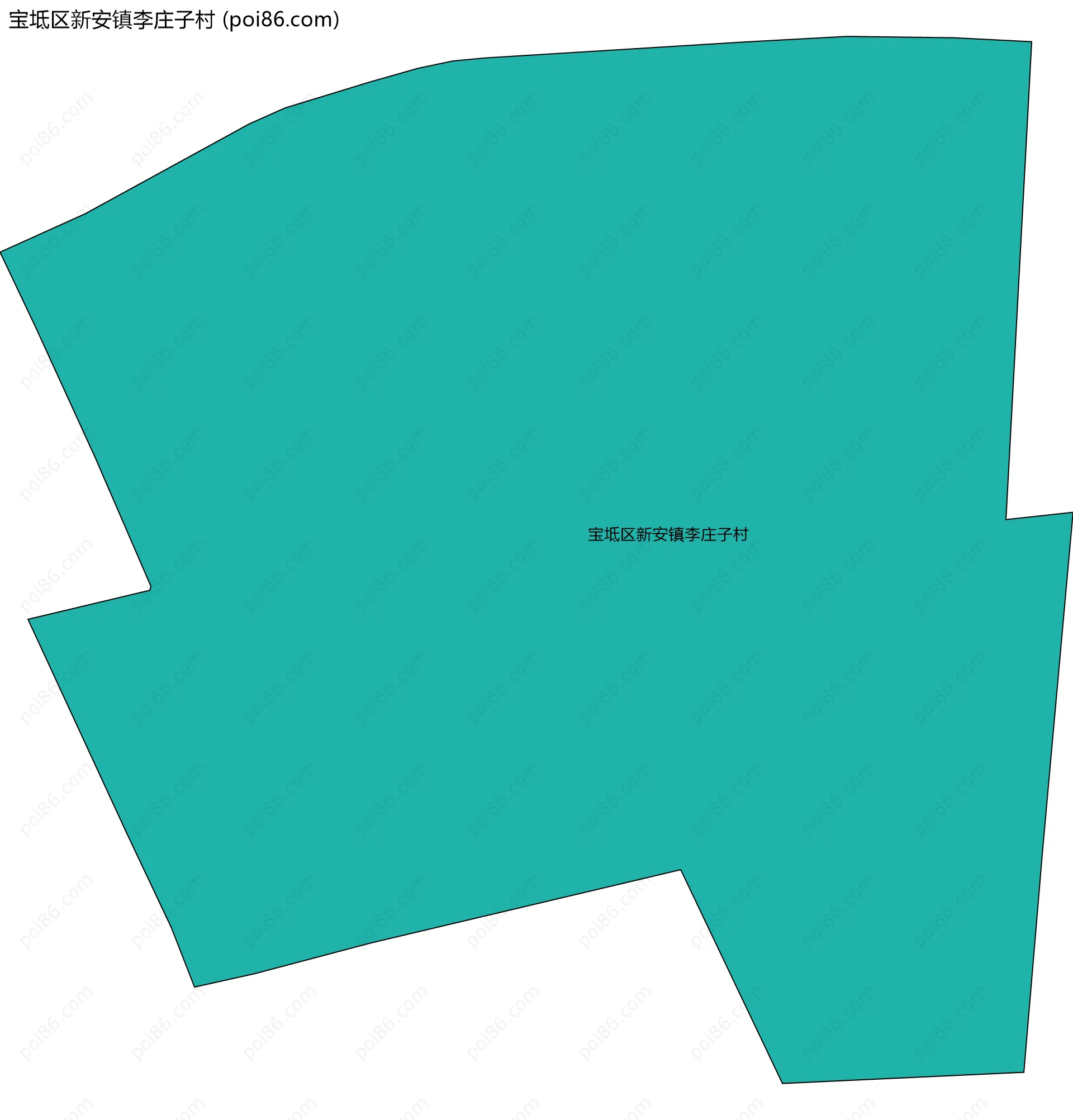 宝坻区新安镇李庄子村边界地图