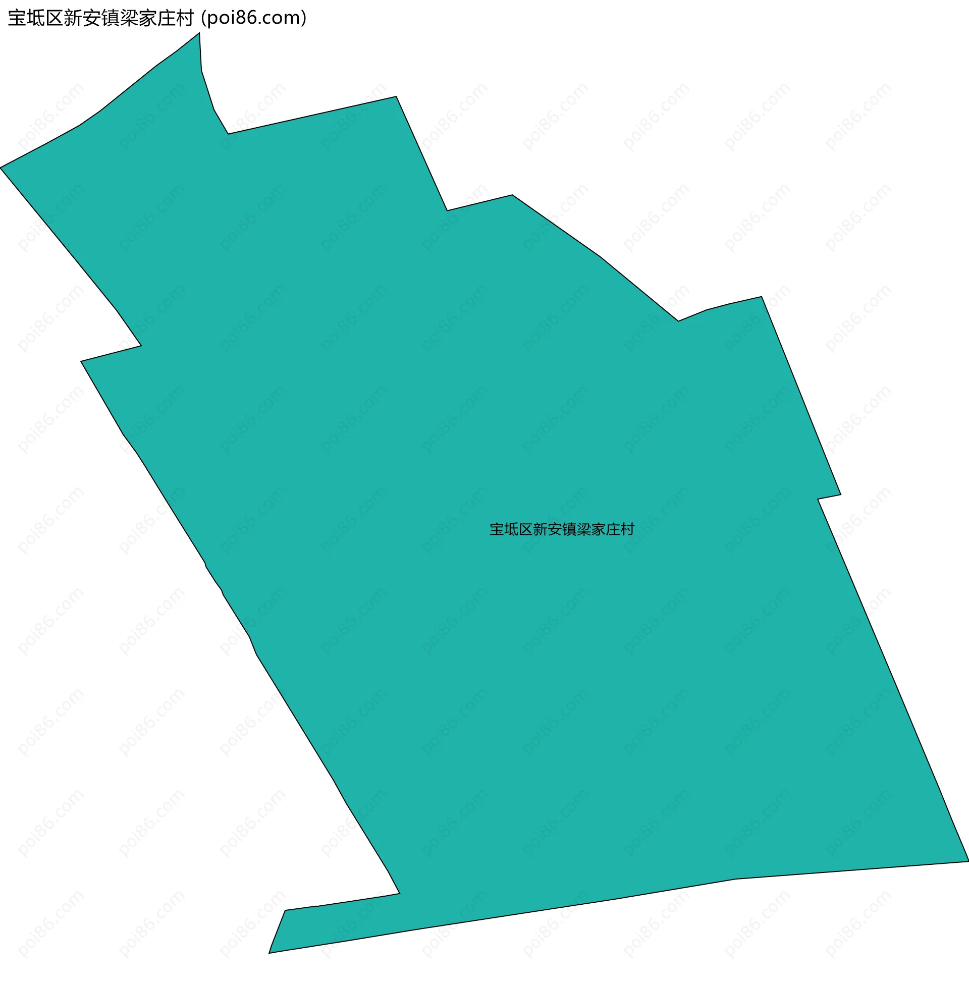 宝坻区新安镇梁家庄村边界地图