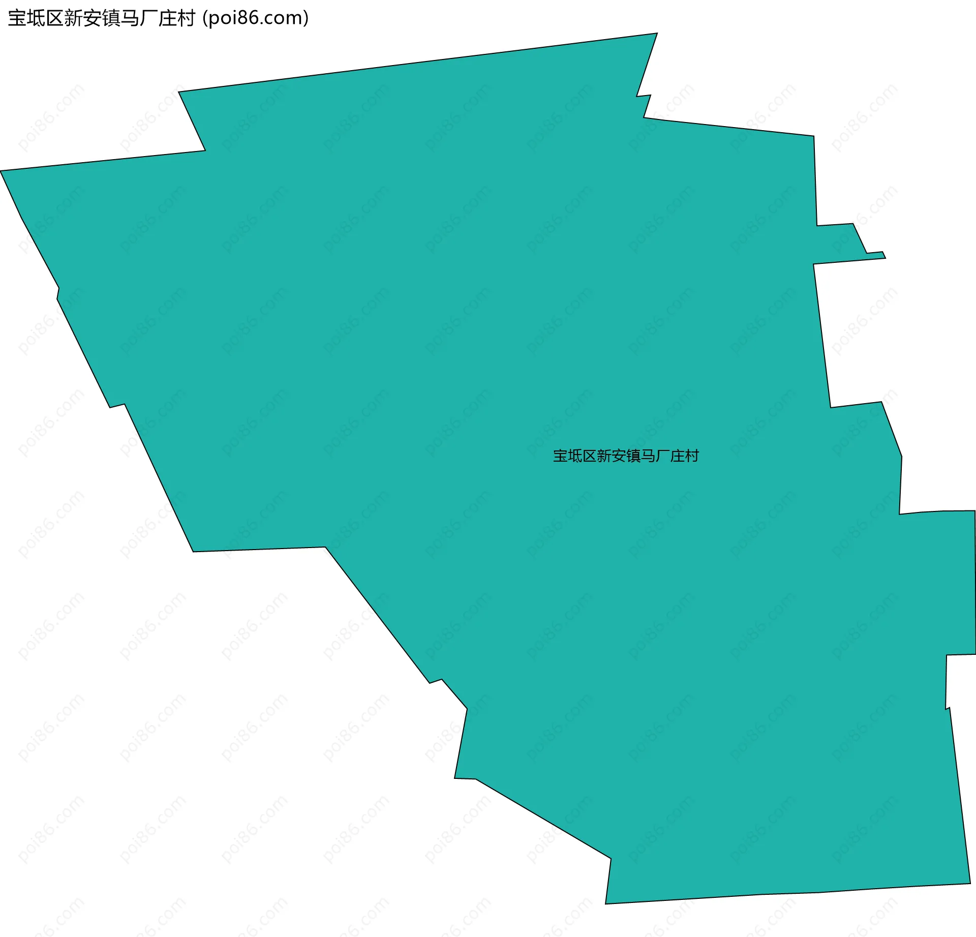 宝坻区新安镇马厂庄村边界地图