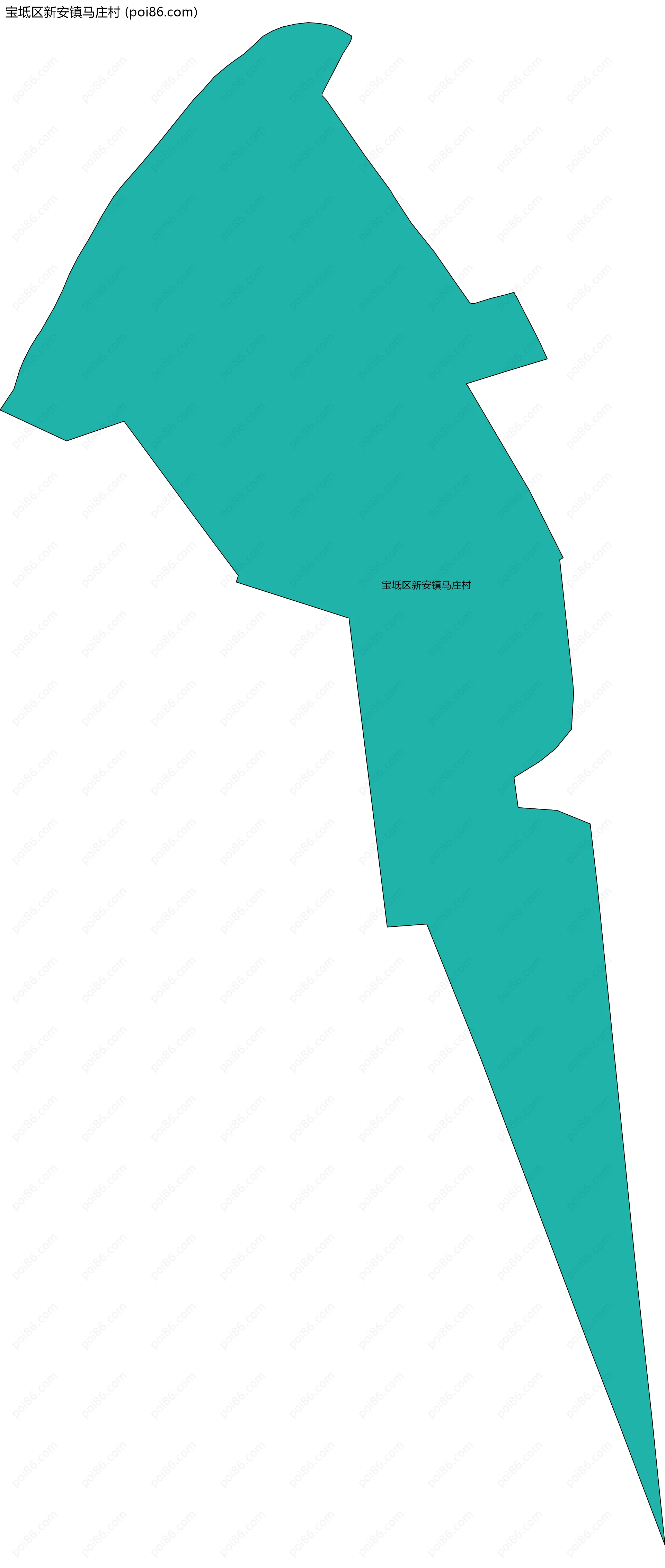 宝坻区新安镇马庄村边界地图