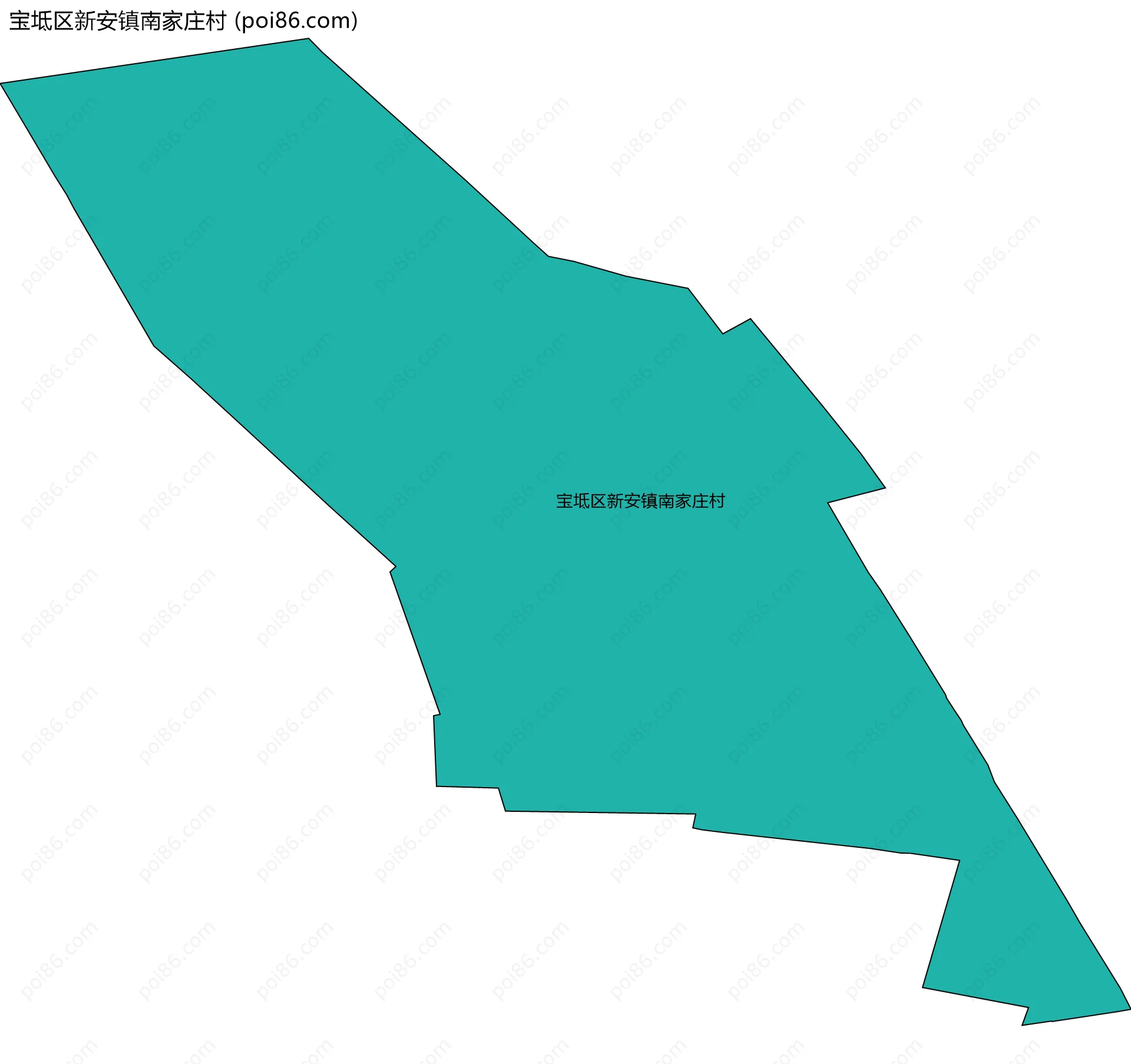 宝坻区新安镇南家庄村边界地图