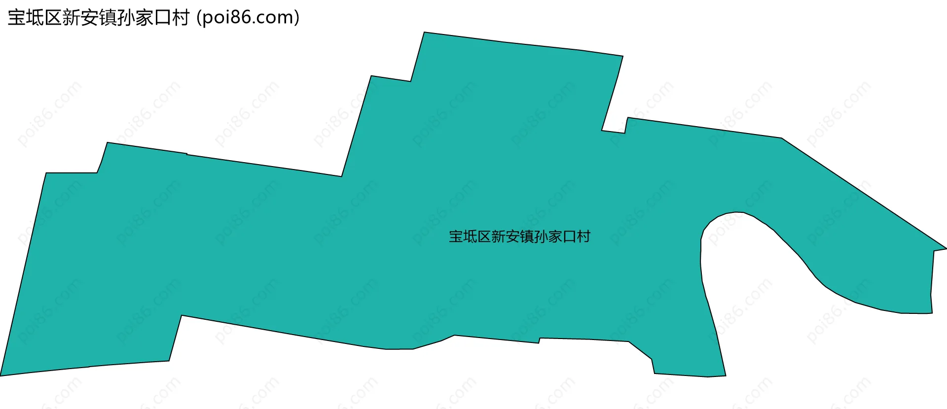 宝坻区新安镇孙家口村边界地图