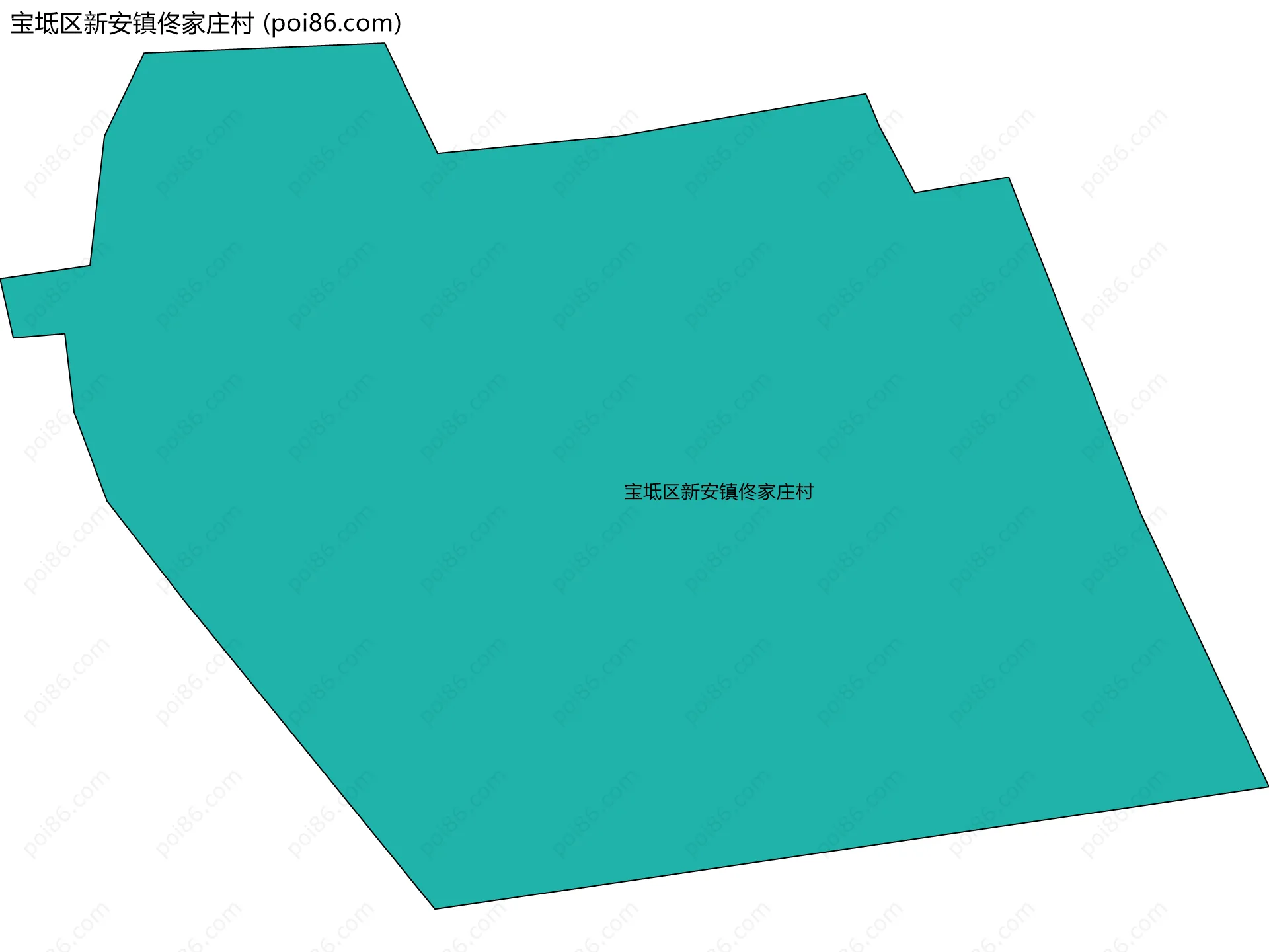 宝坻区新安镇佟家庄村边界地图