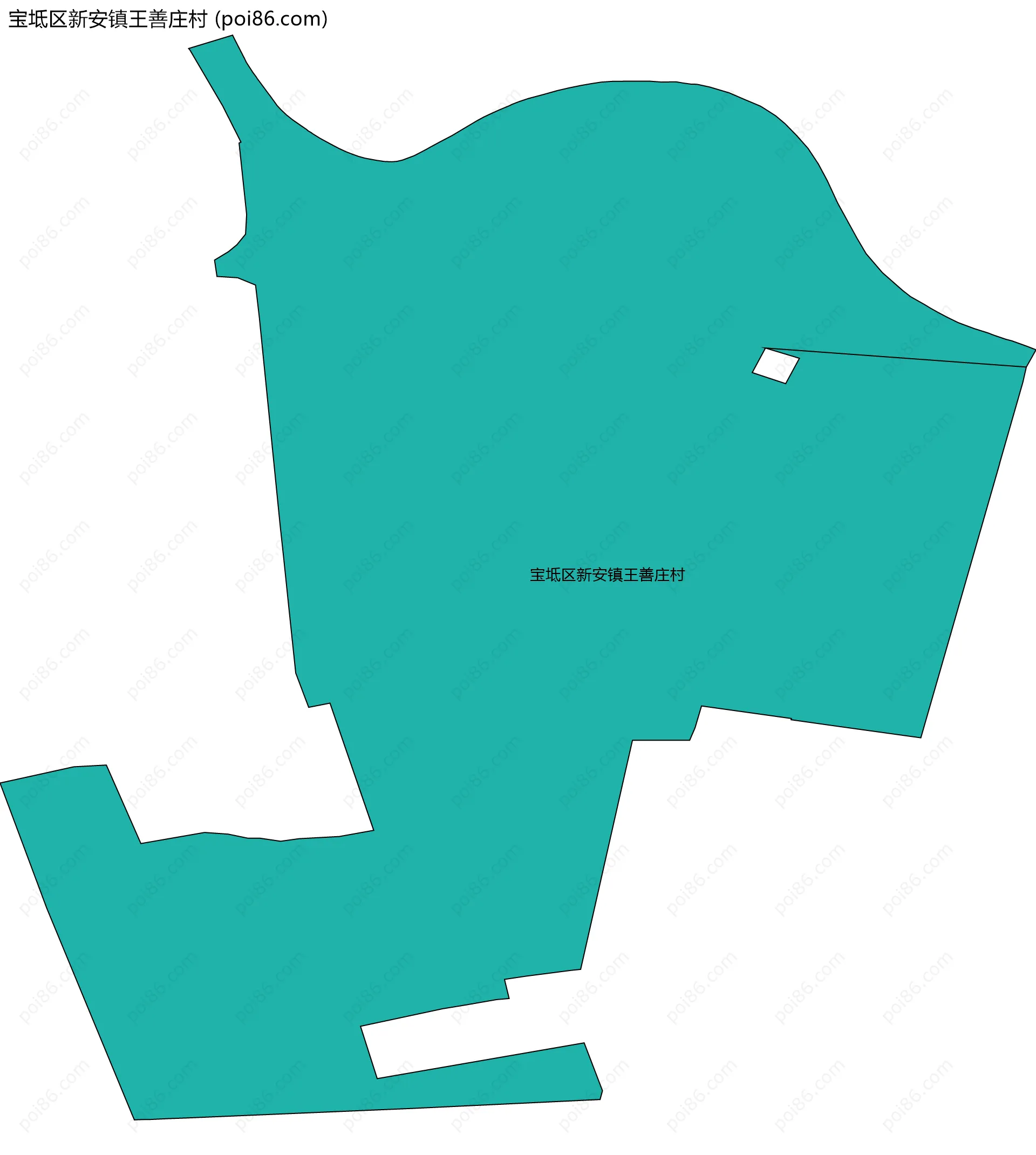 宝坻区新安镇王善庄村边界地图