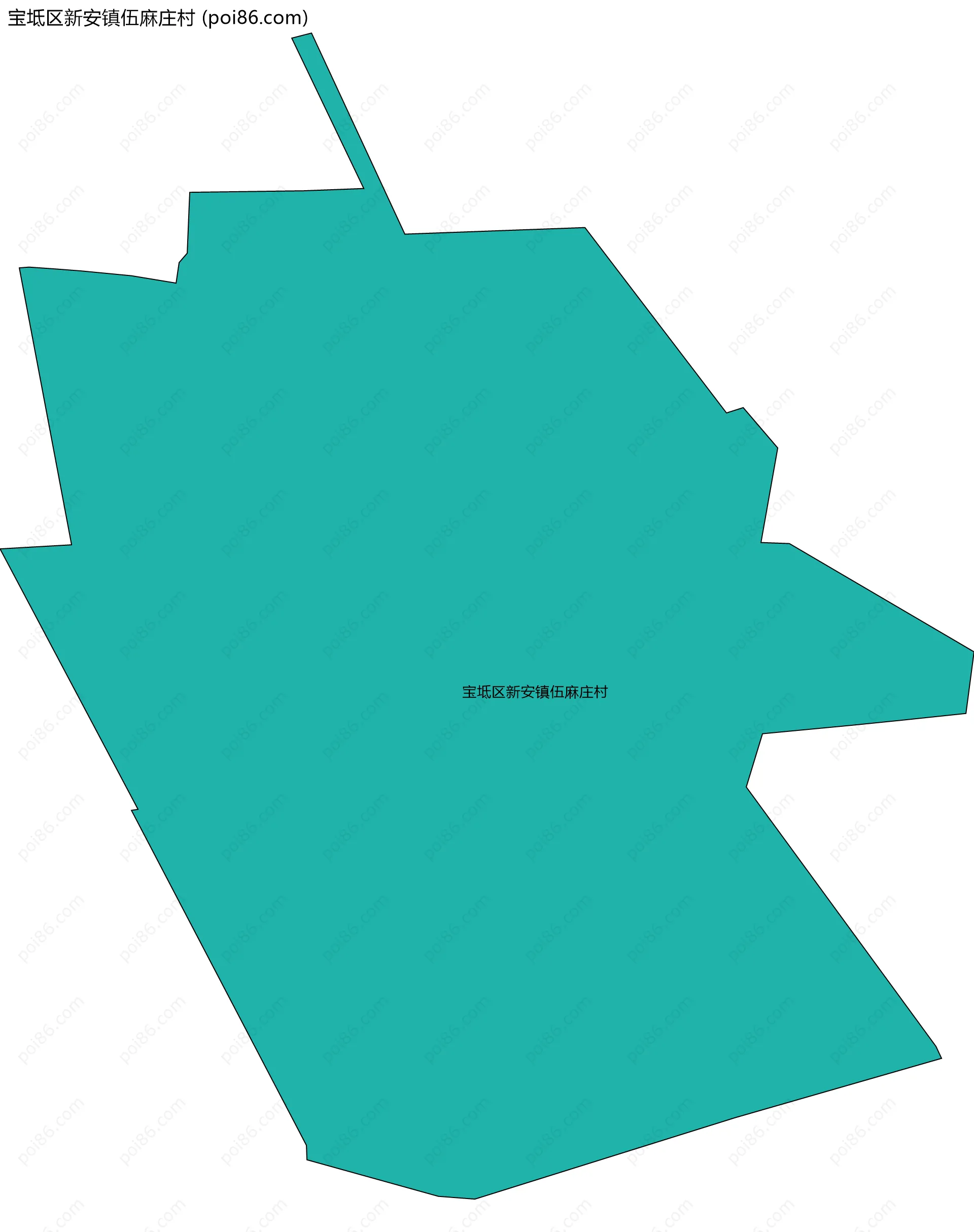 宝坻区新安镇伍麻庄村边界地图