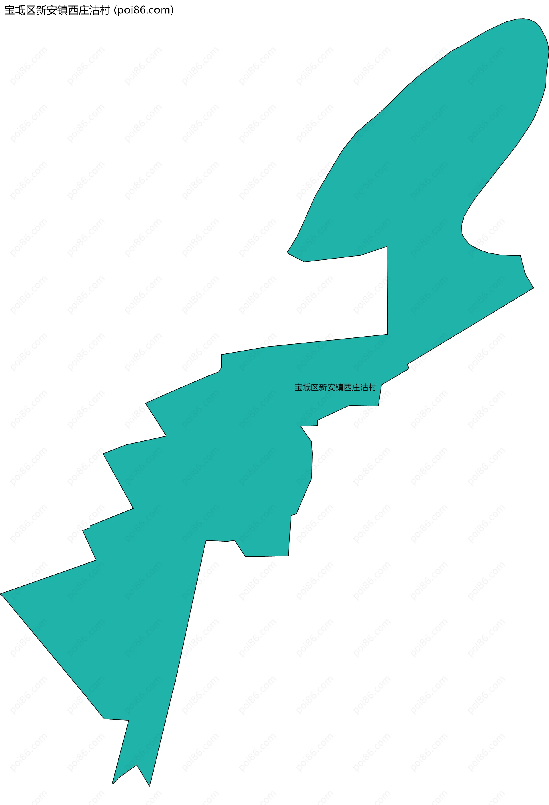 宝坻区新安镇西庄沽村边界地图