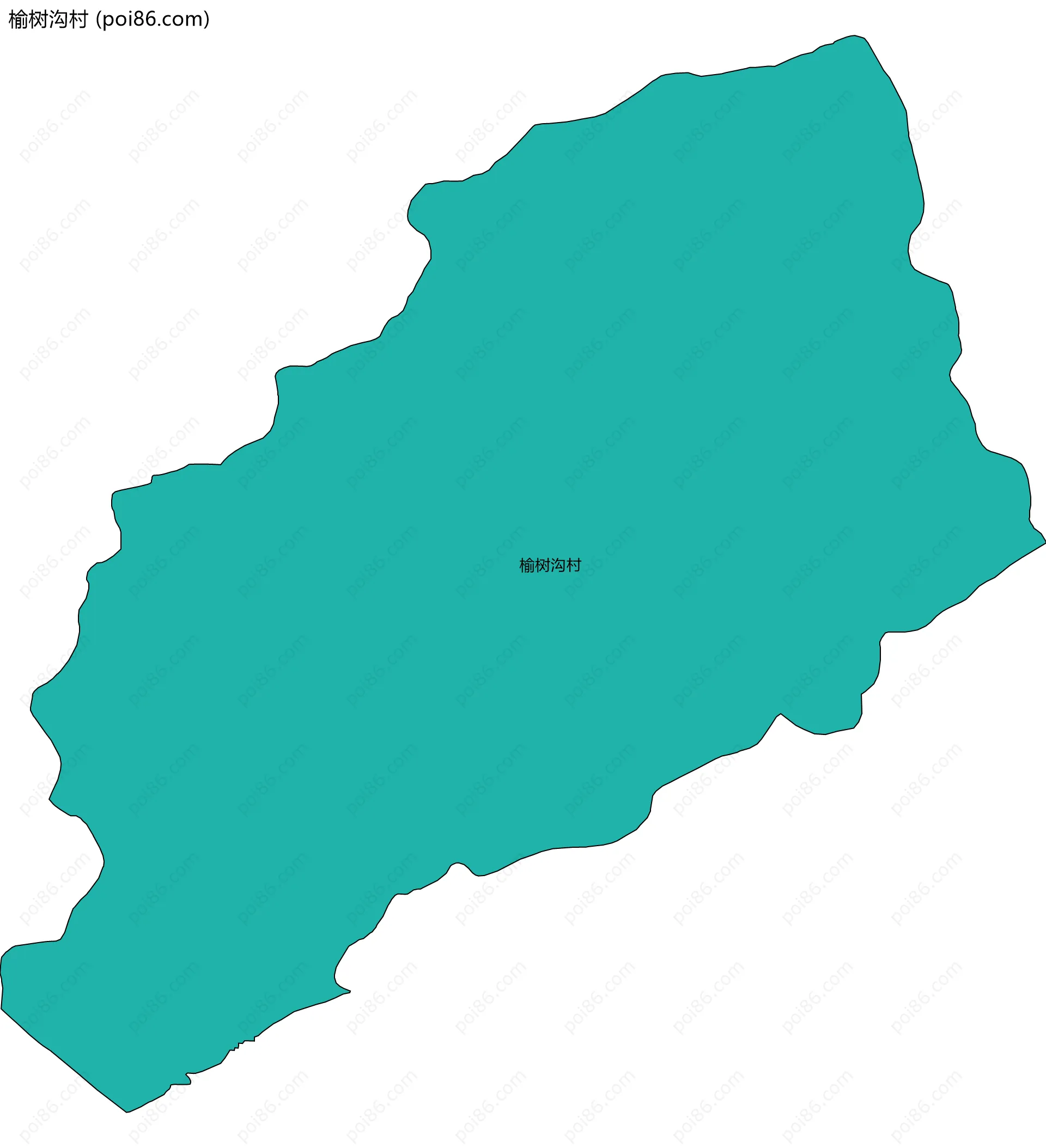 榆树沟村边界地图