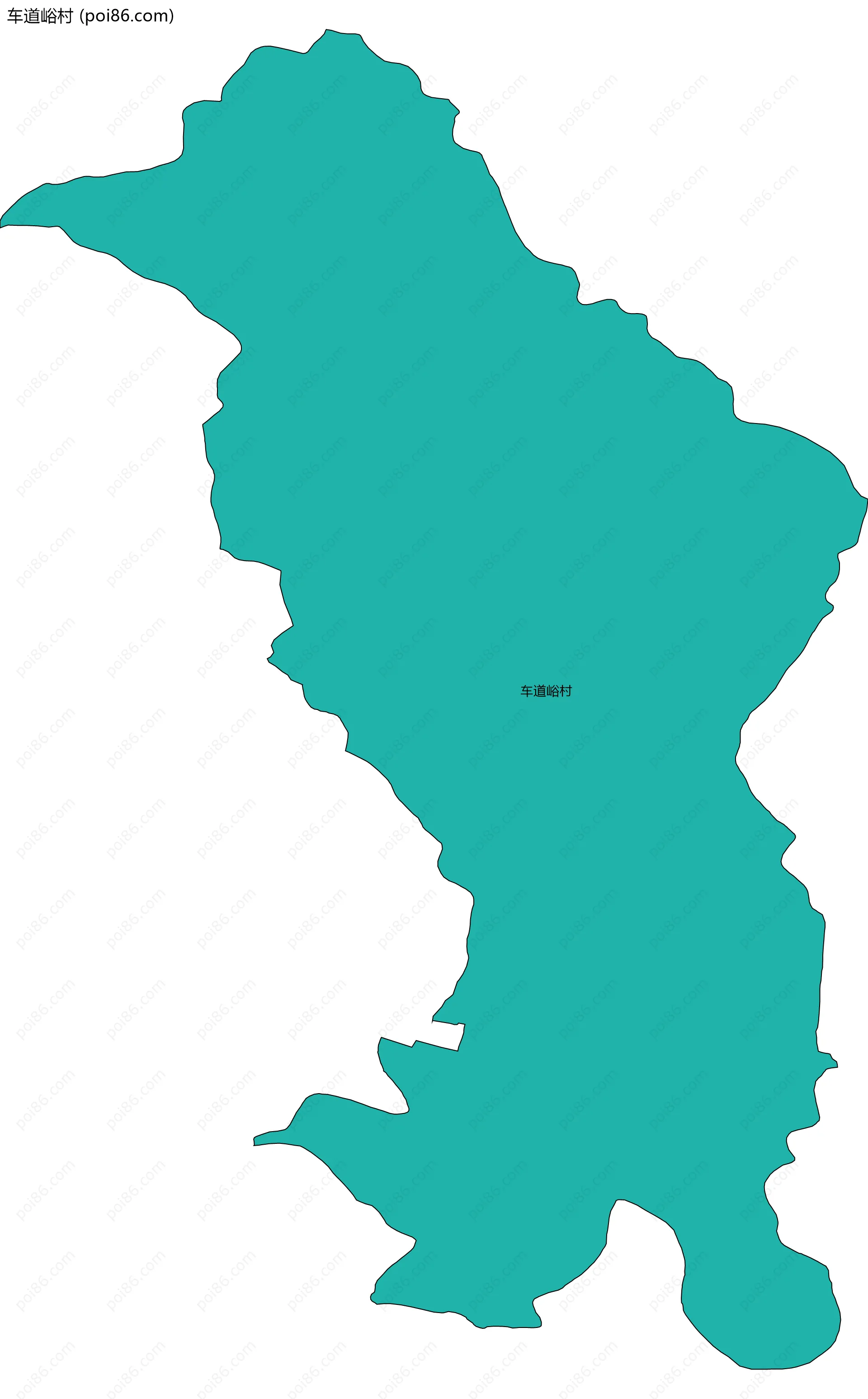 车道峪村边界地图