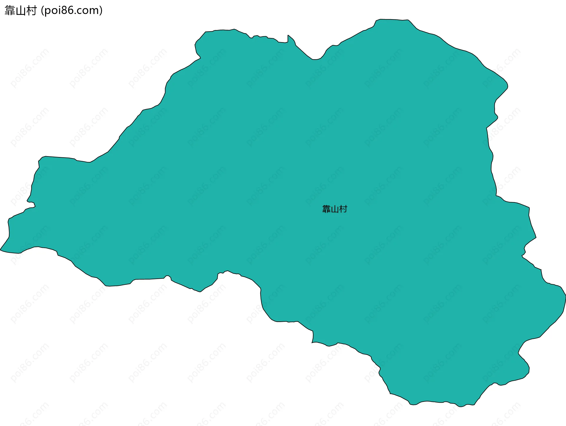 靠山村边界地图