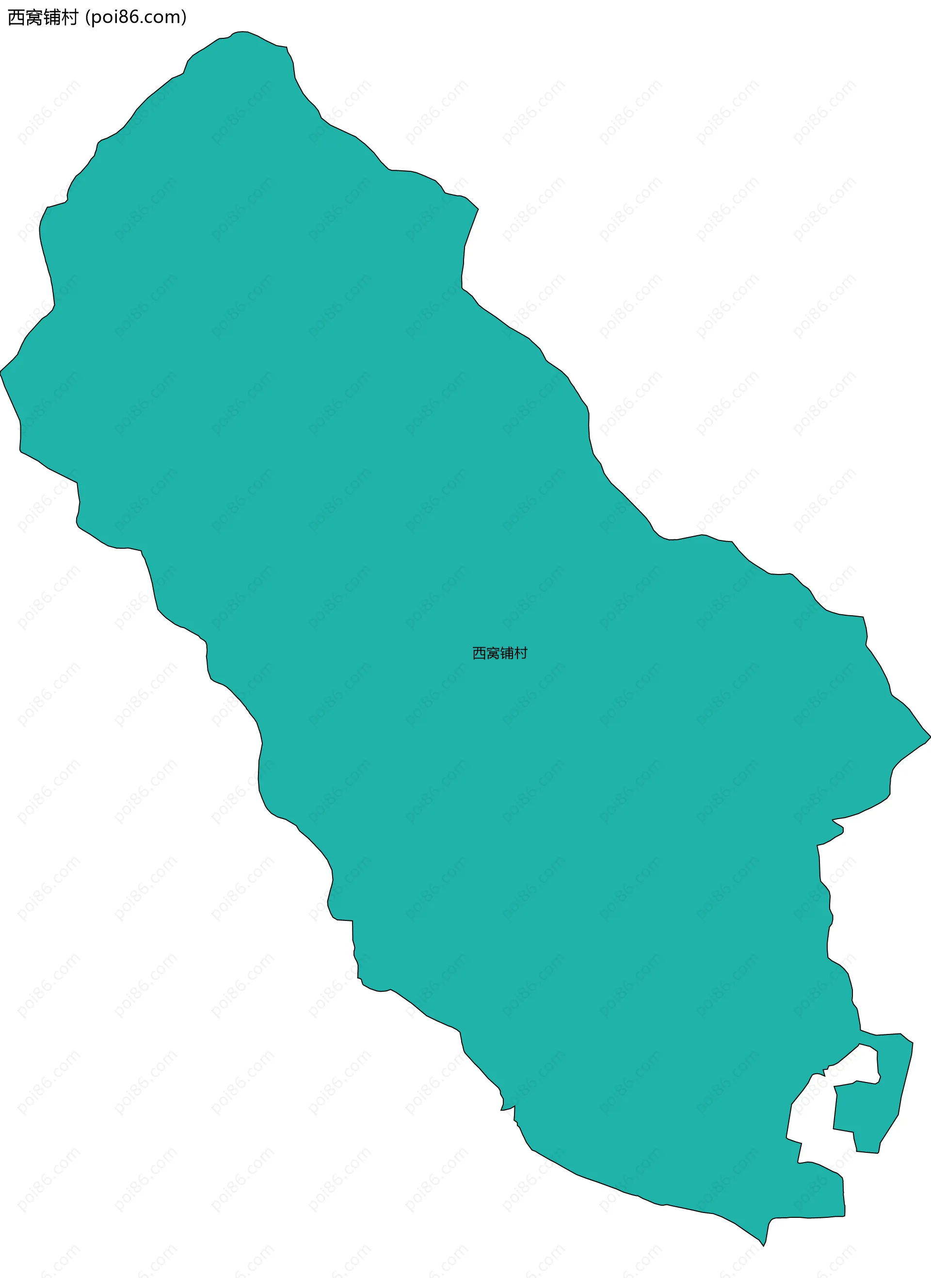 西窝铺村边界地图