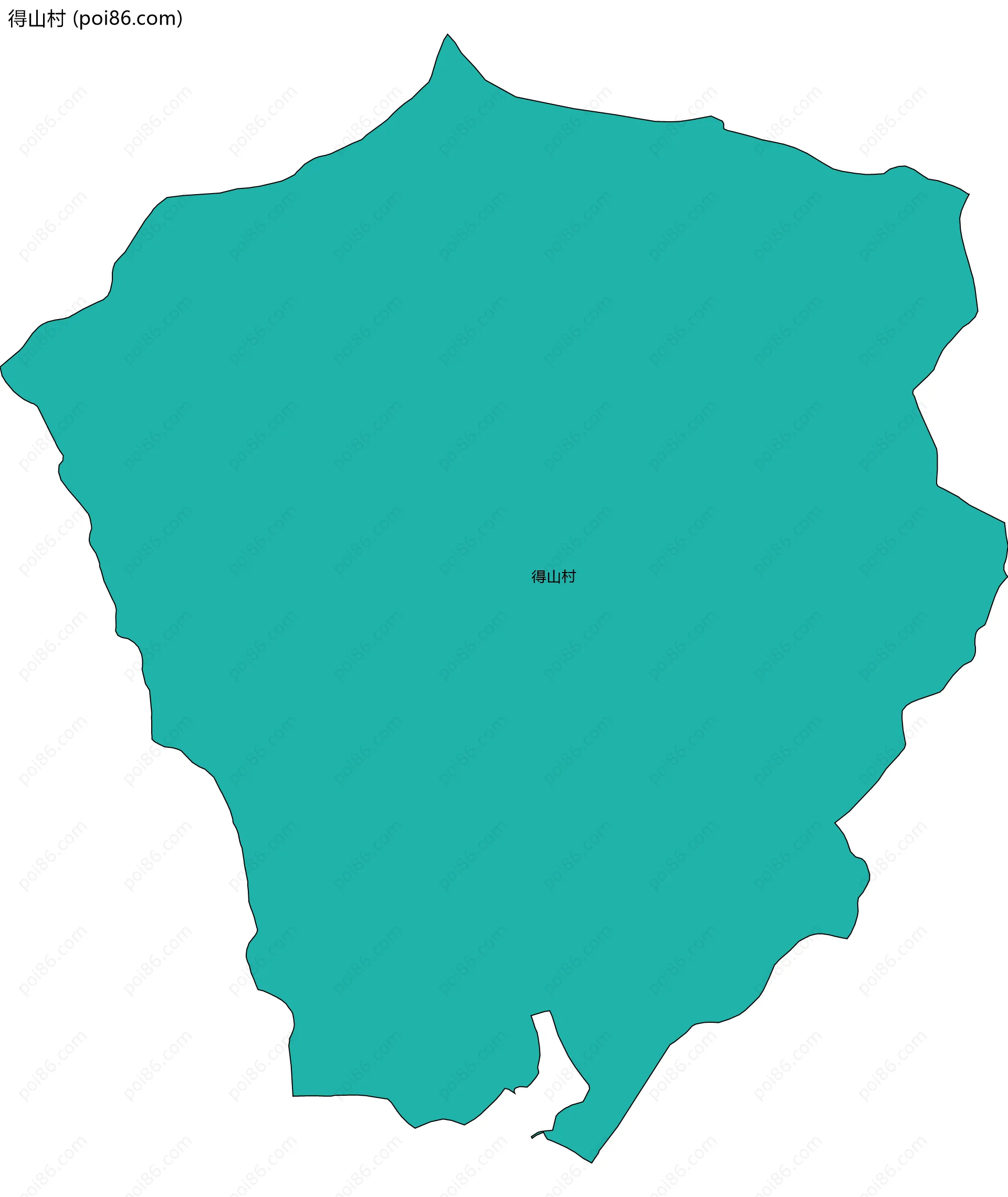 得山村边界地图