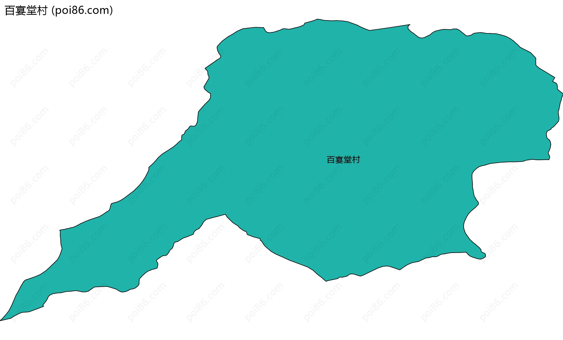 百宴堂村边界地图