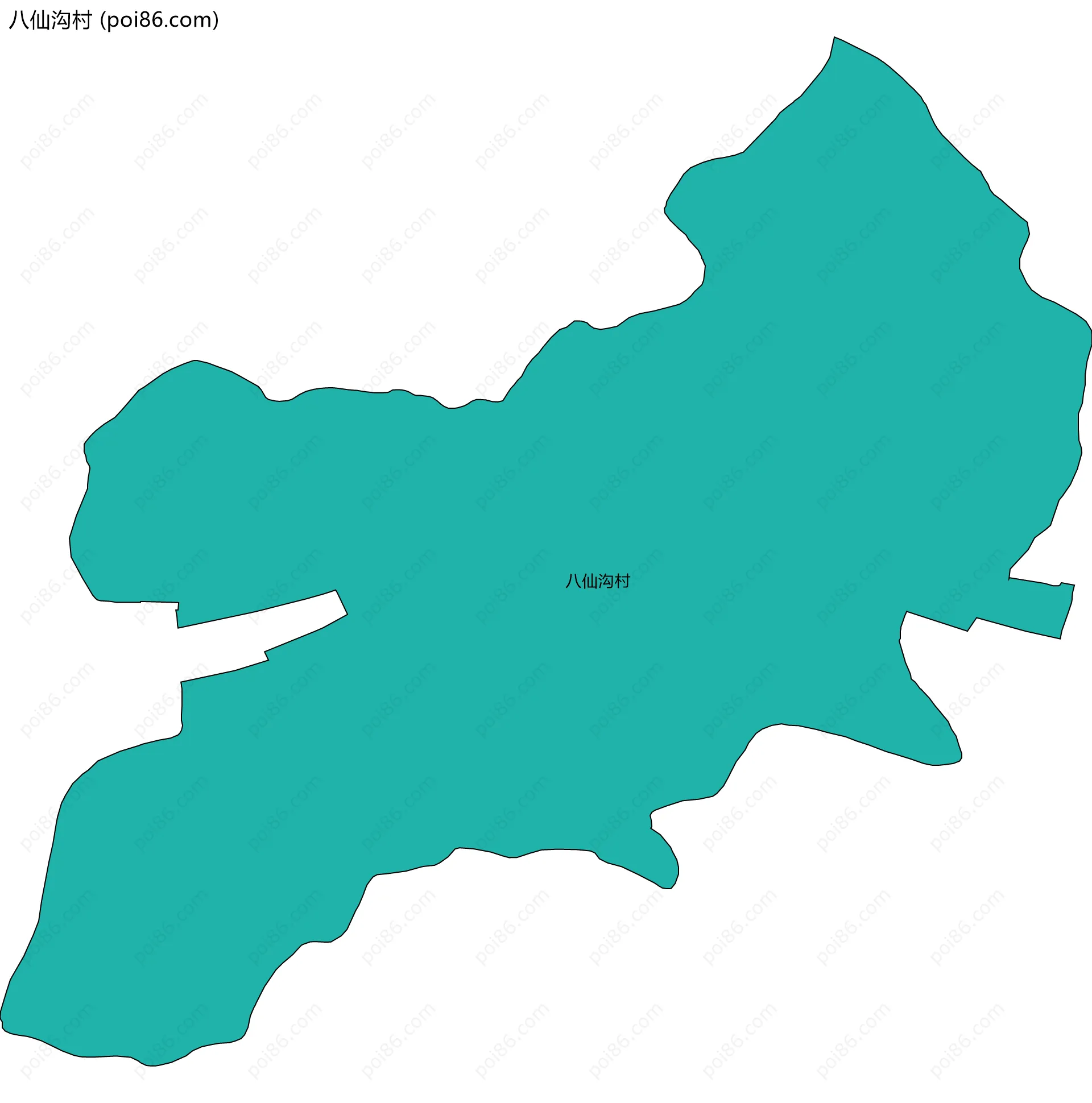 八仙沟村边界地图