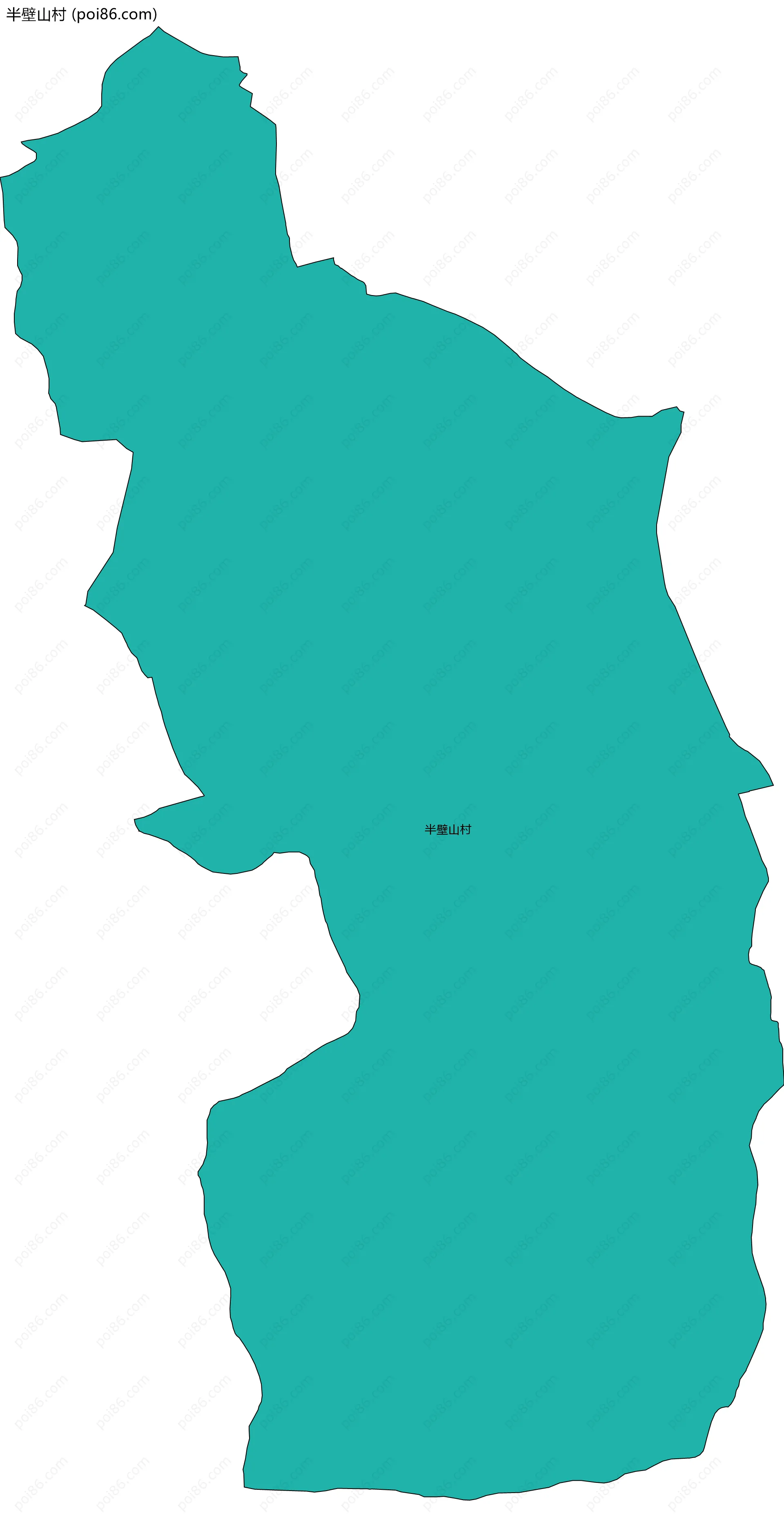 半壁山村边界地图