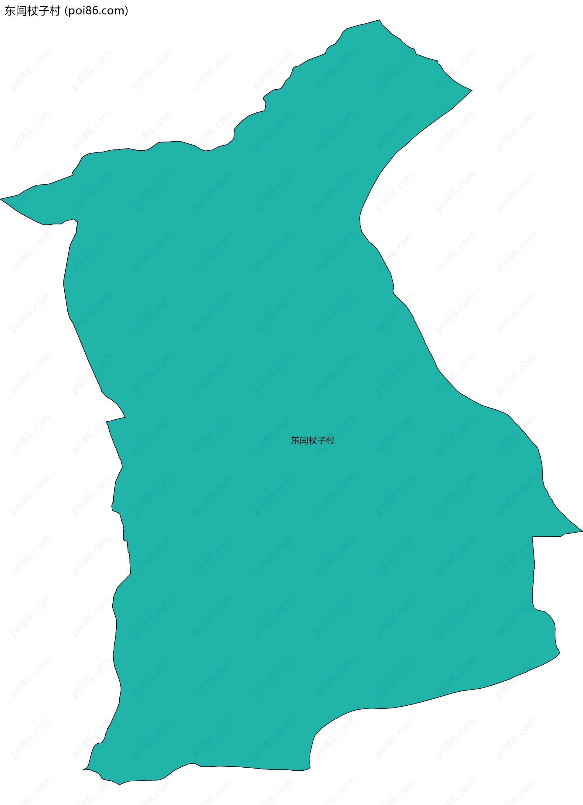 东闫杖子村边界地图